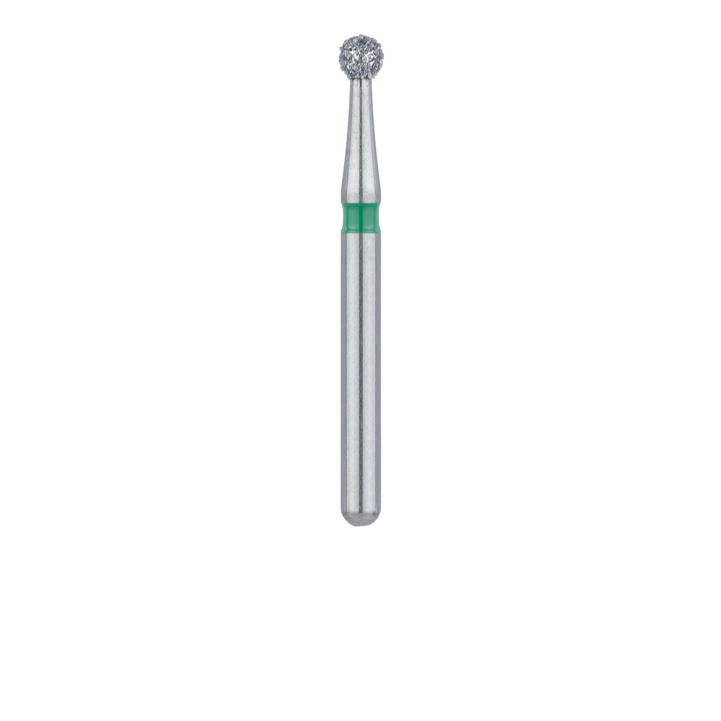 Meisinger FG #801G-018 Coarse Round Diamond Bur, 1.8 mm, Friction Grip, Multi-Use, Green Band, 5/Pk thumbnail 2