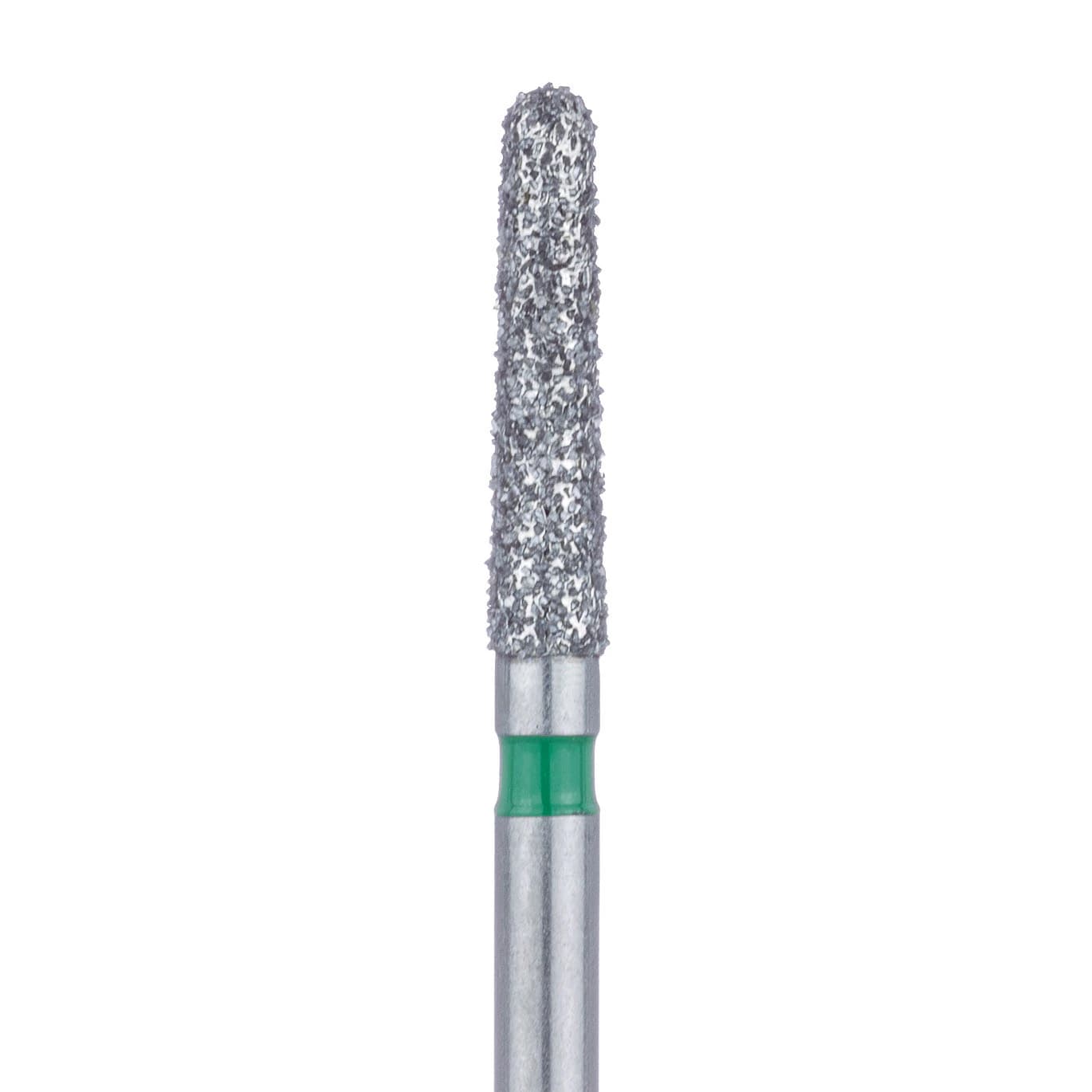 Meisinger FG #850.018 Coarse Round End Taper Diamond Bur, 1.8mm Head, 8mm Working Length, Multi-Use, Green Band, 5/Pk, US #7686 - Meisinger FG #850.018 Coarse Round End Taper, Diamond Burs, 5/Pk - Image 1
