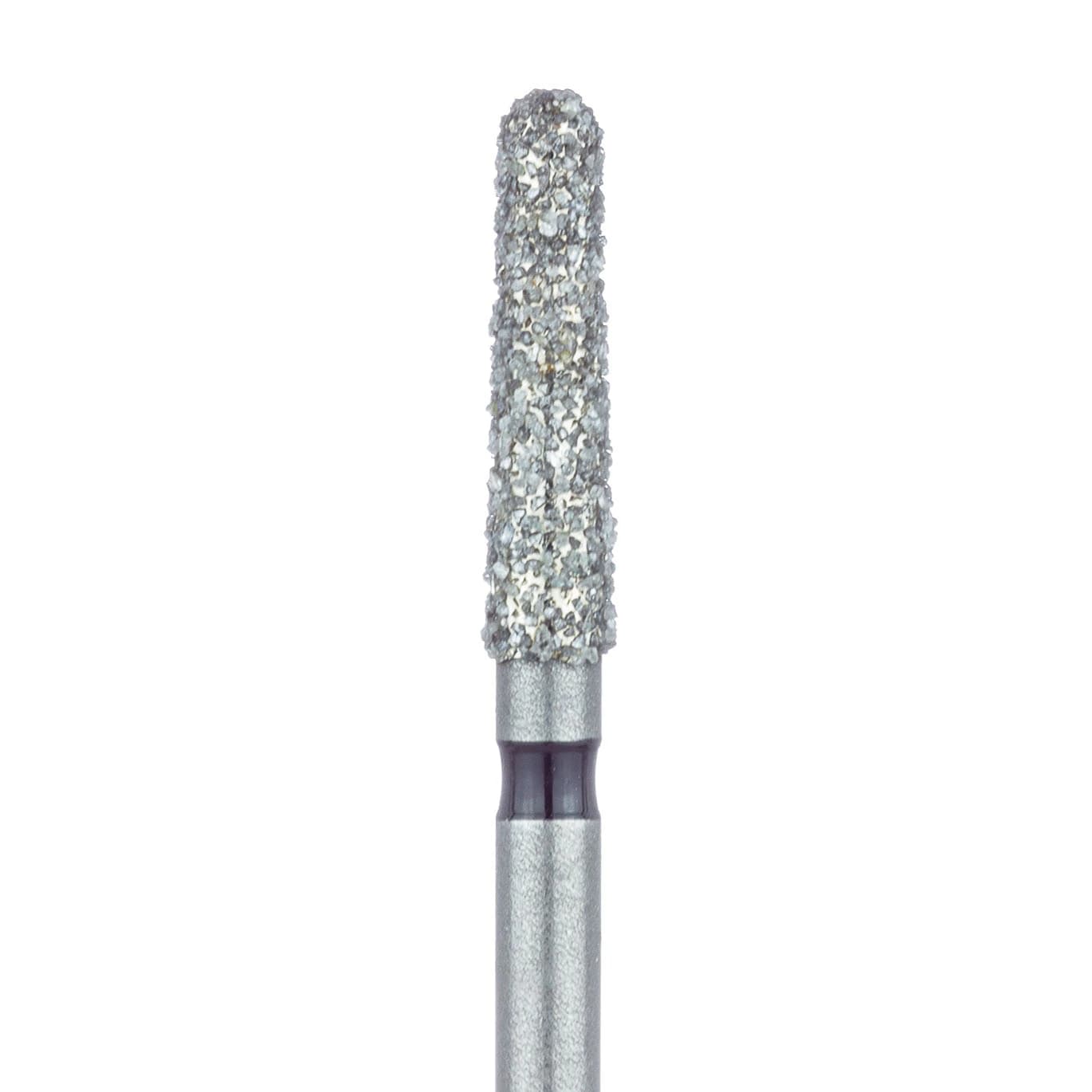Meisinger 850H-021-FG Diamond Bur, Super Coarse, Round End Taper, Friction Grip, 2.1 mm Head Diameter, 8.0 mm Head Length, 5/Pkg - Diamond Instruments – FG, Super Coarse, Black, Cone, 5/Pkg - Round, 850H-021-FG, 2.1 mm Head Diameter, 8.0 mm Head Length - Image 1