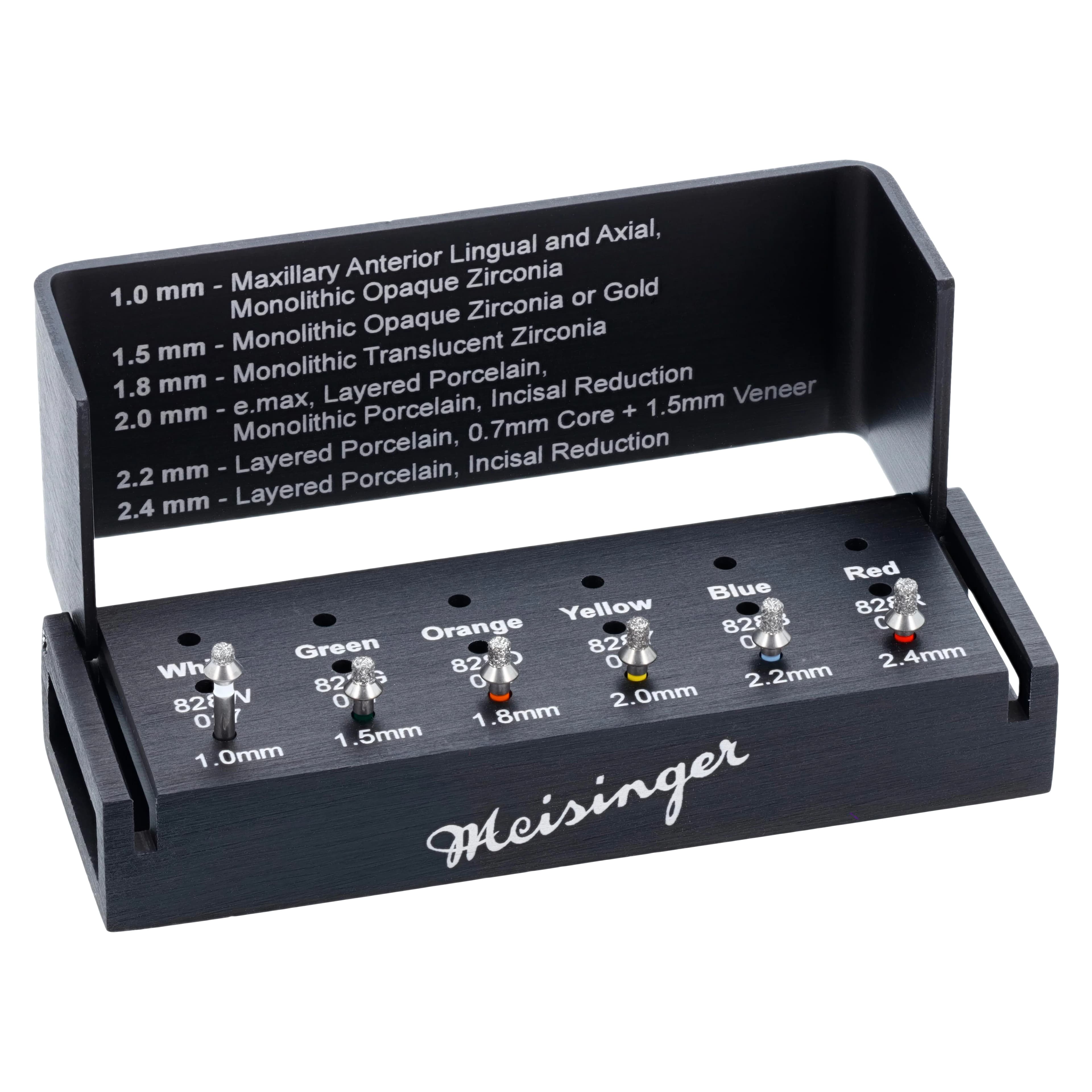 Meisinger Occlusal Reduction Kit, 6-Piece Diamond Bur Set, FG, 1.0-2.4 mm Depth Stops, 2565 thumbnail 4