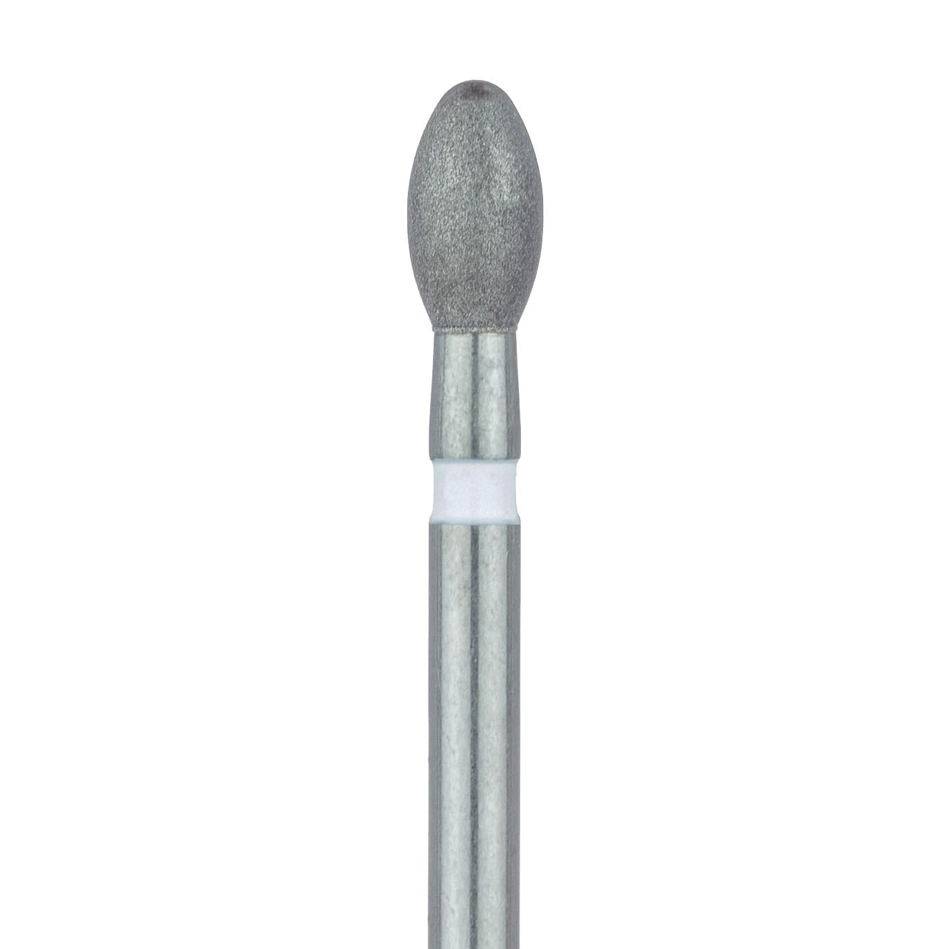 Meisinger 833U-023-FG Ultra-Fine Diamond Bur, Football/Egg Shape, Friction Grip, 2.3 mm Head Diameter, White Ring, 5/Pk - Meisinger Diamonds 833U-023-FG Ultra-Fine 5/Pk - Image 1