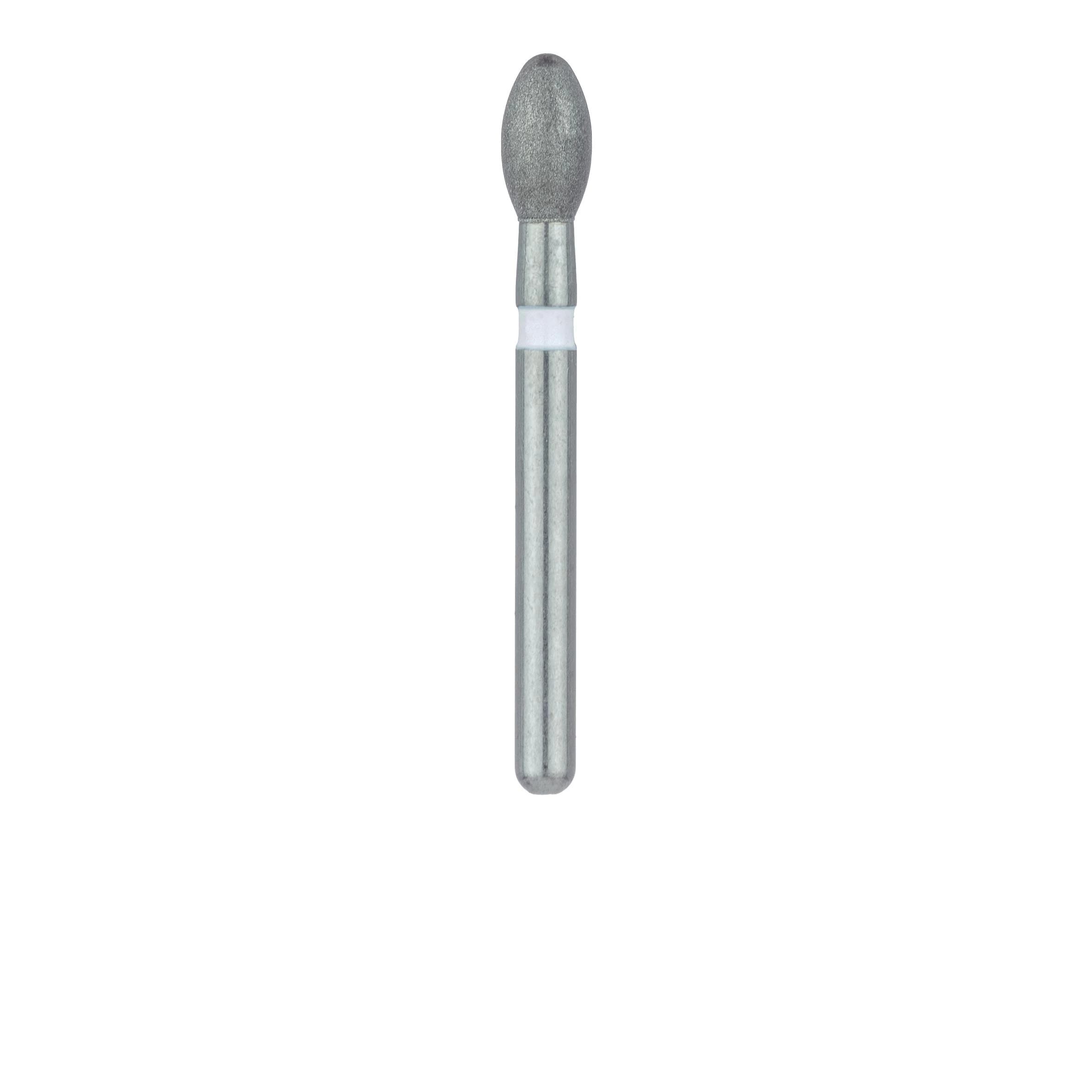 Meisinger 833U-023-FG Ultra-Fine Diamond Bur, Football/Egg Shape, Friction Grip, 2.3 mm Head Diameter, White Ring, 5/Pk thumbnail 2
