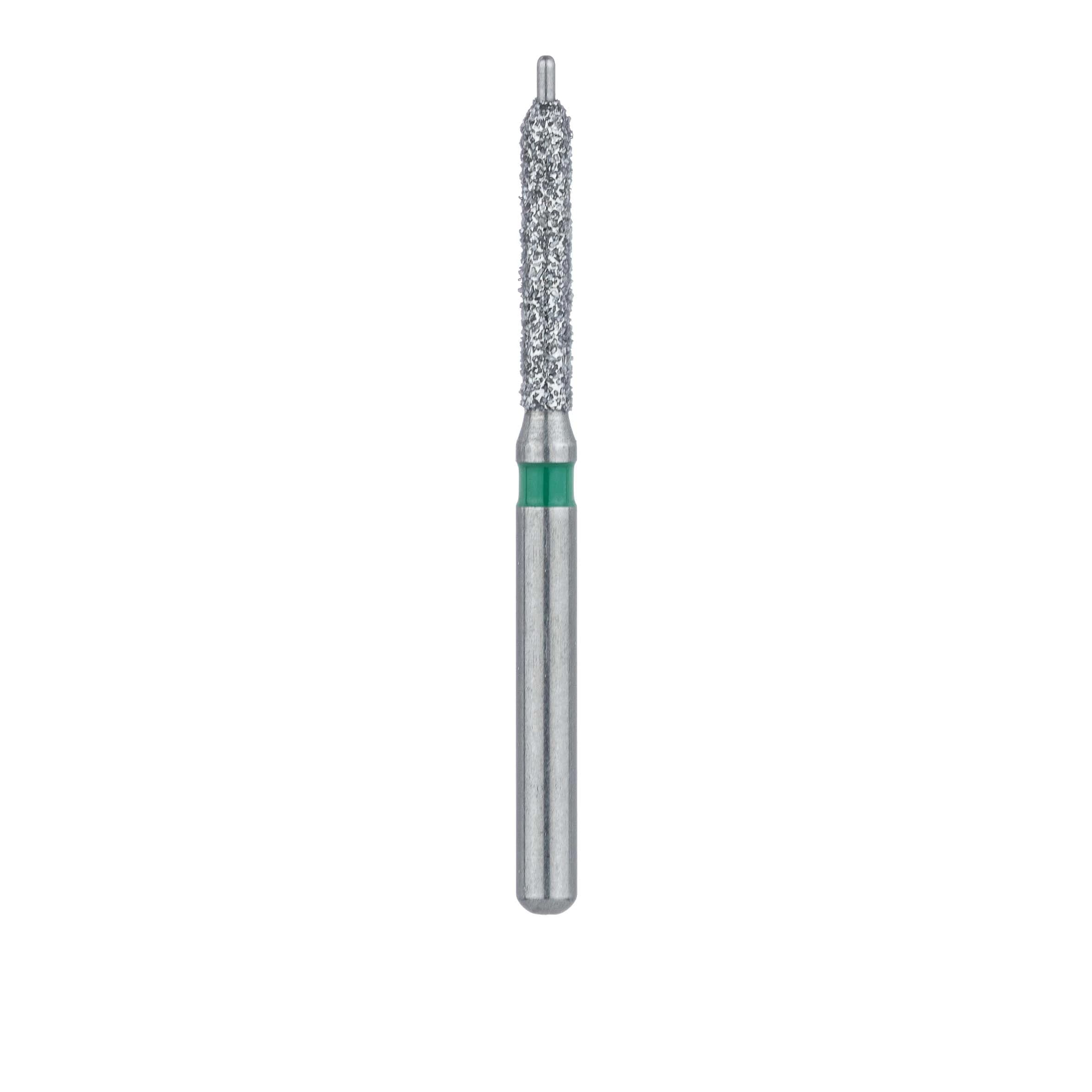 Meisinger 509G-014-FG Crown Prep Diamond Bur, Coarse (Green), Straight Guide Tip, 1.4mm Head, 8mm Working Length, Friction Grip, 5/Pk thumbnail 2