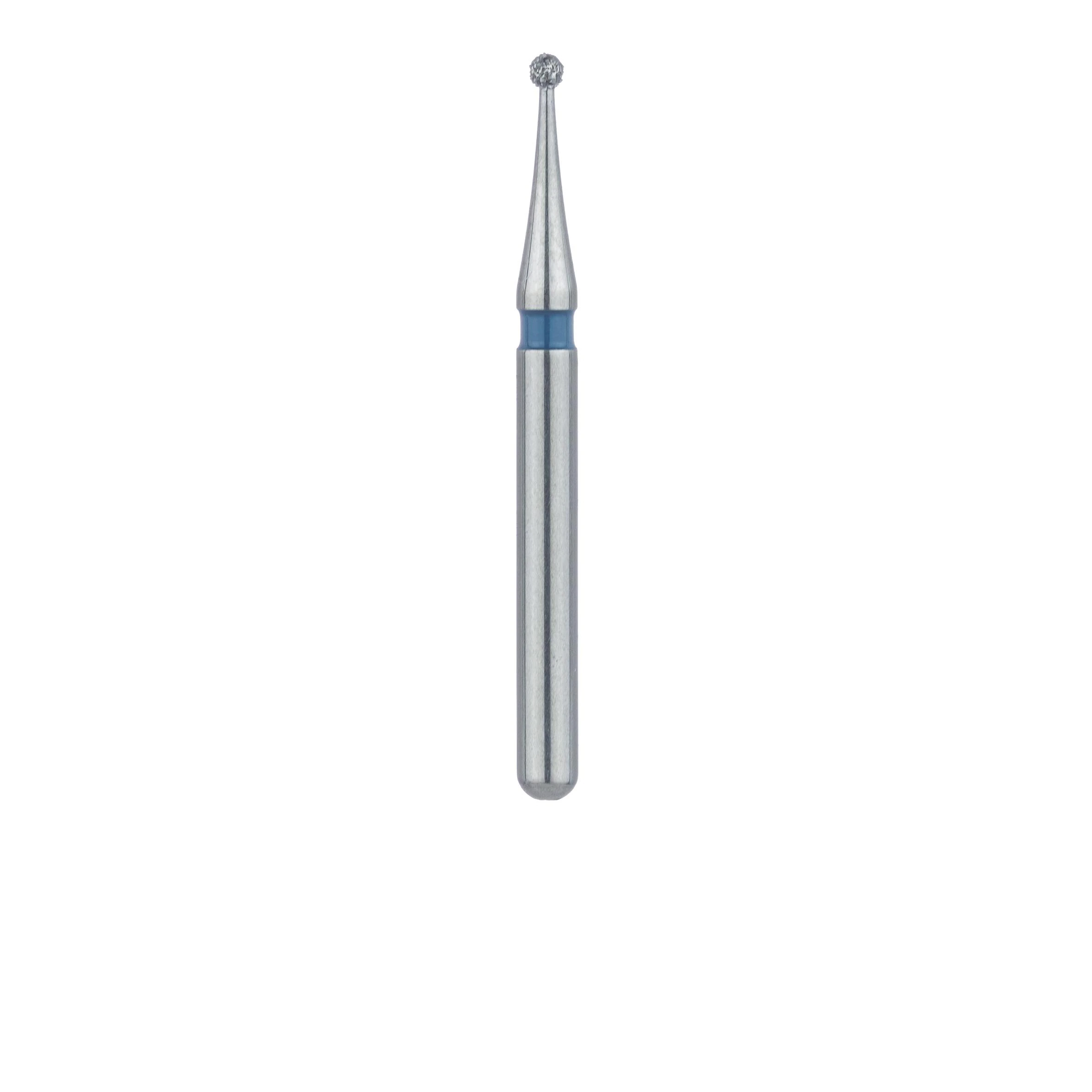 Meisinger 801-009-FG Diamond Bur, Round, Medium Grit, Blue Ring, Friction Grip, 0.9 mm Head, 5/Pkg thumbnail 2
