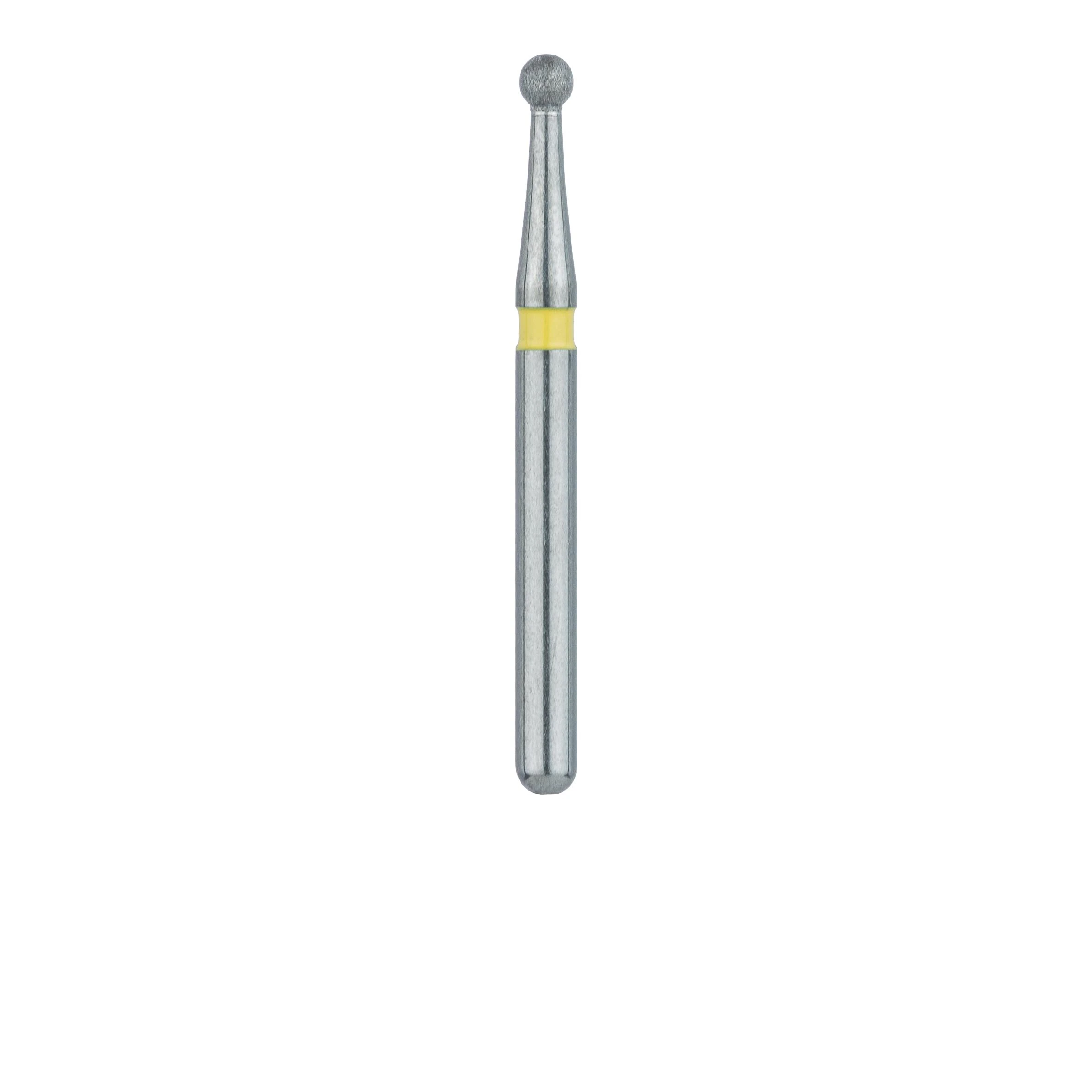 Meisinger 801C-014-FG Diamond Bur, Round, Extra Fine (Yellow), Friction Grip, 1.4 mm Head Diameter, 5/Pkg thumbnail 2