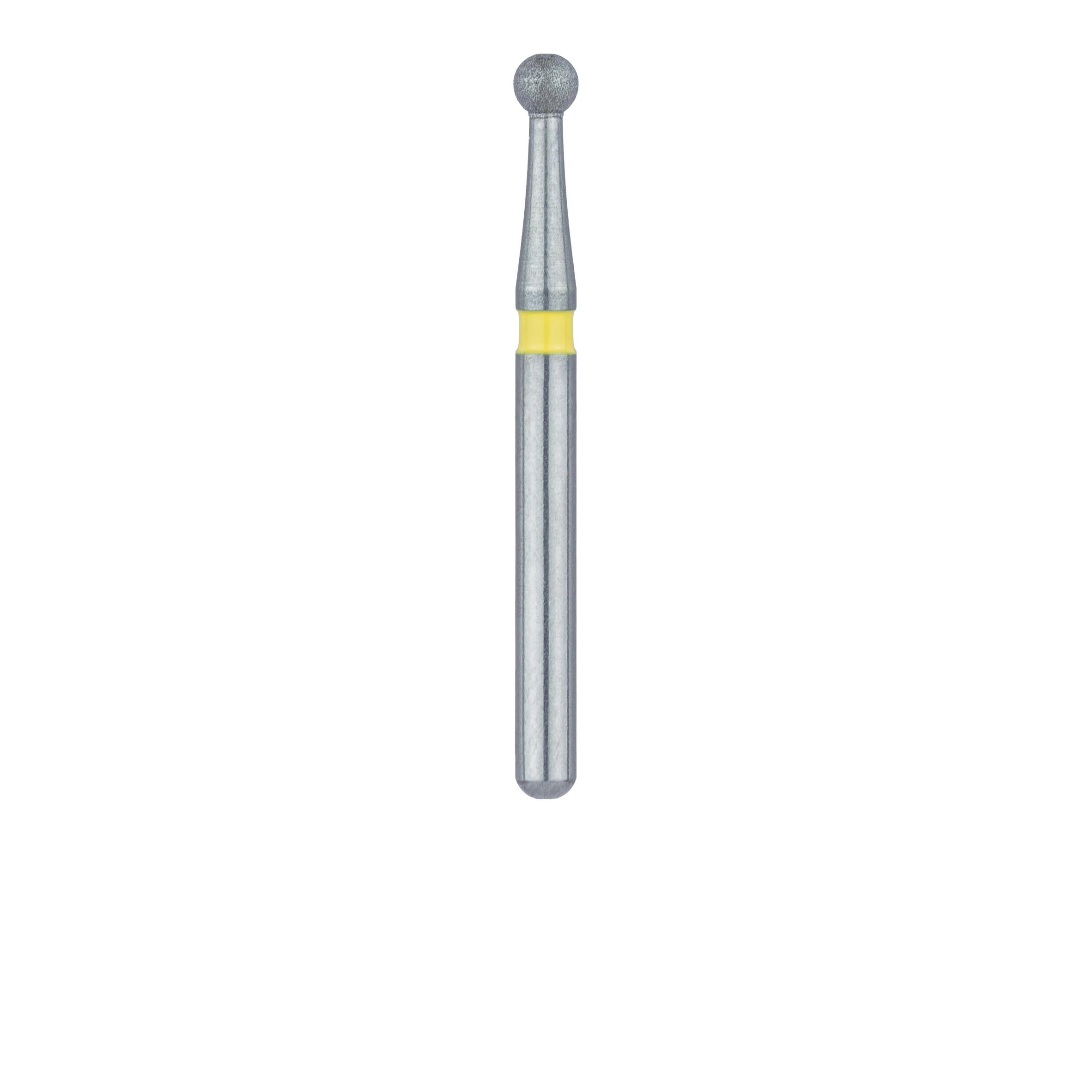 Meisinger 801C-021-FG Round Diamond Bur, Extra Fine (X-Fine), 2.1 mm, Friction Grip, 5/Pack thumbnail 2
