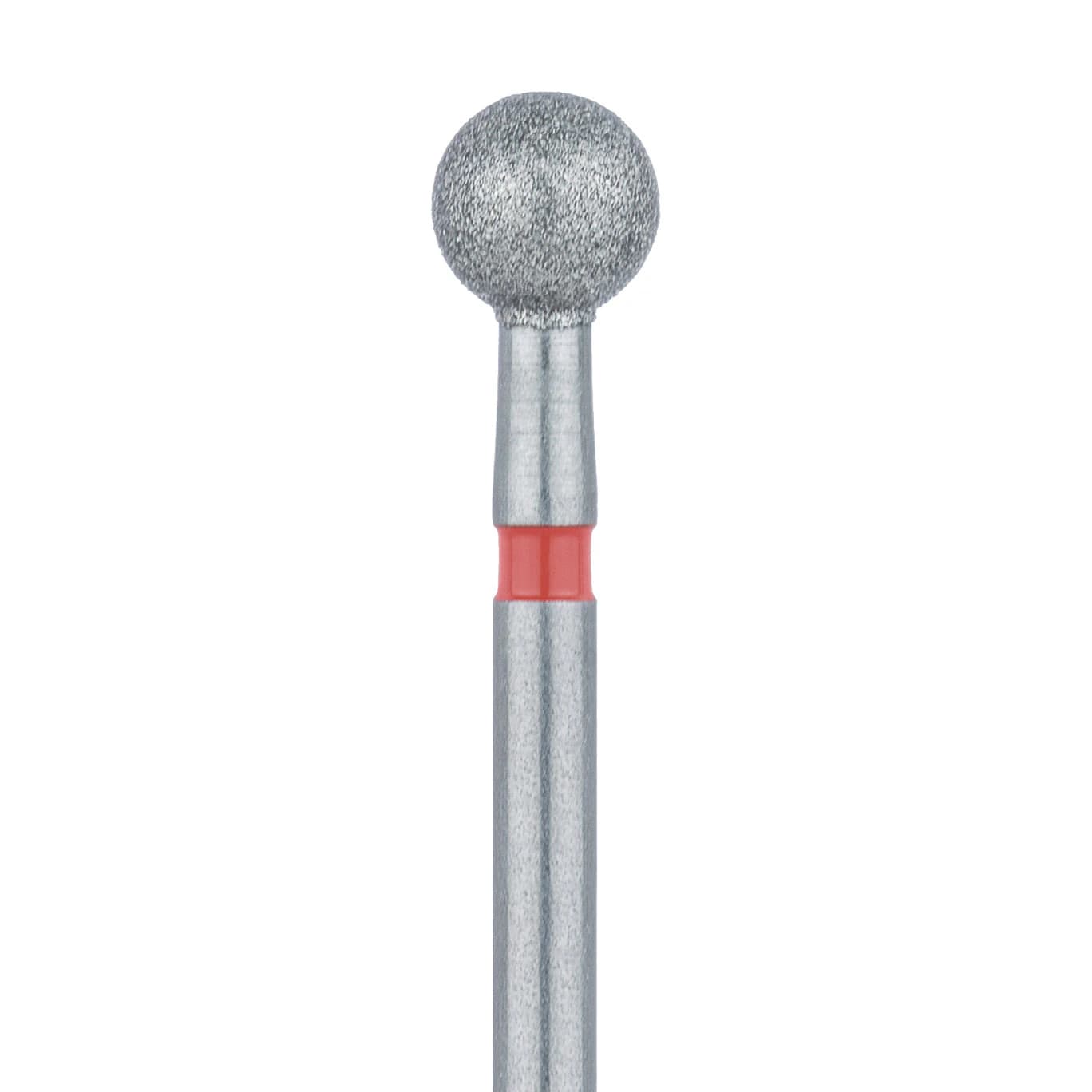 Meisinger 801F-033-FG Fine Diamond Bur, Round, Friction Grip, 3.3 mm, Red Ring, 2/Pk - Meisinger Diamonds 801F-033-FG Fine 2/Pk - Image 1