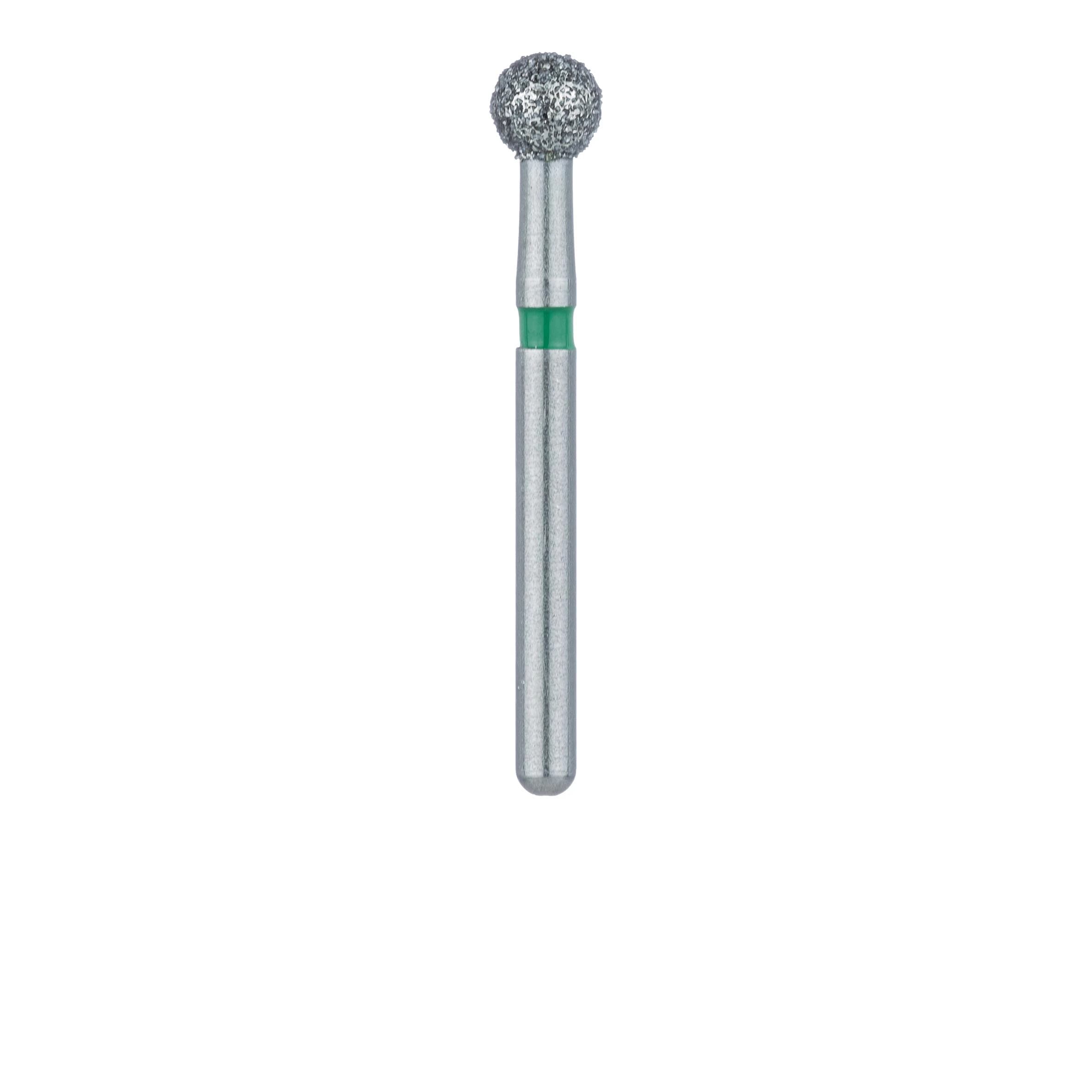 Meisinger Multi-Use Diamond Bur, Friction Grip, Round, 801G, 2.9 mm, Coarse, Green, 5/Pk, 801G-029-FG thumbnail 2