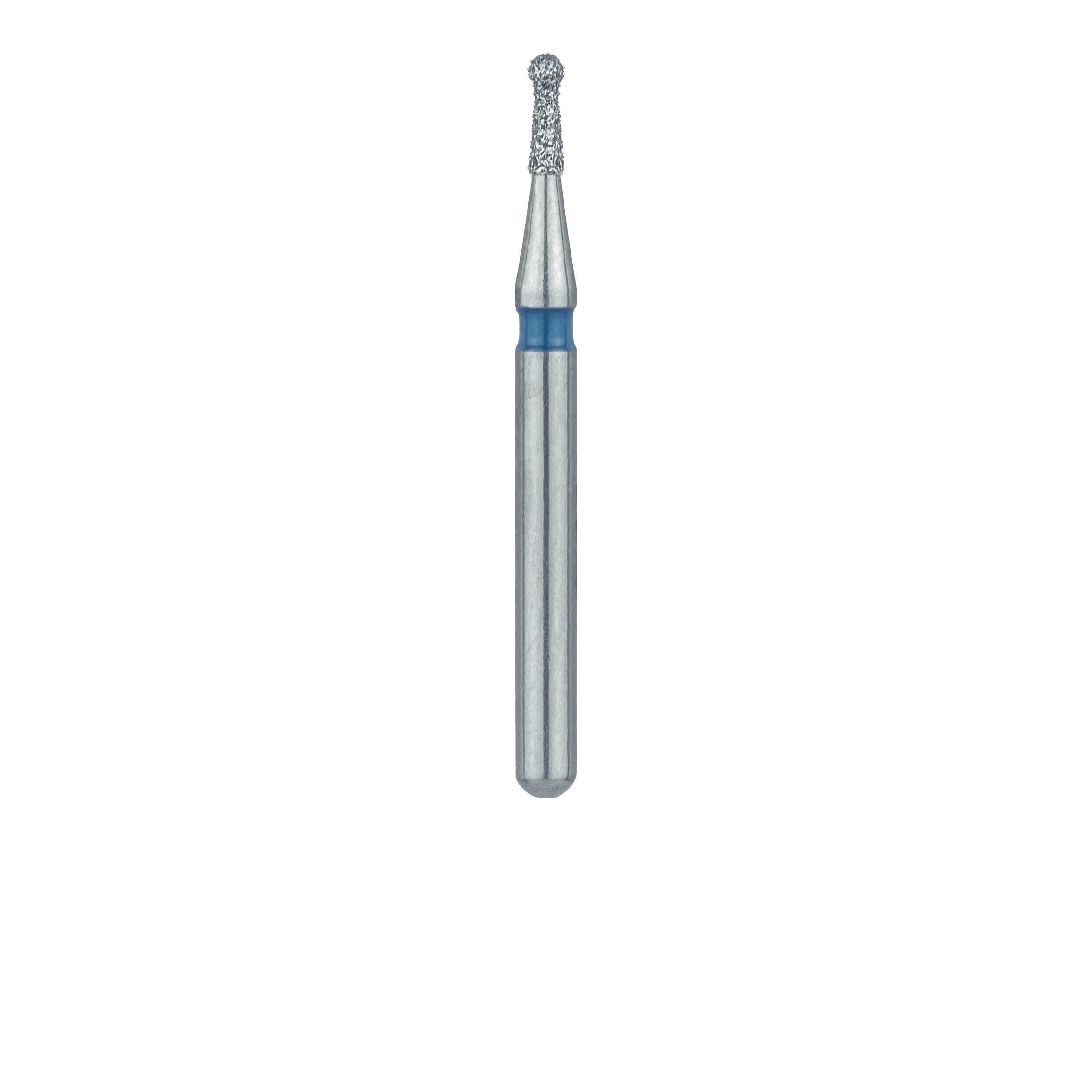 Meisinger 802-009-FG Medium Grit Round Diamond Bur, Friction Grip, 0.9 mm Head Diameter, 3.0 mm Head Length, Blue Ring, 5/Pkg thumbnail 2