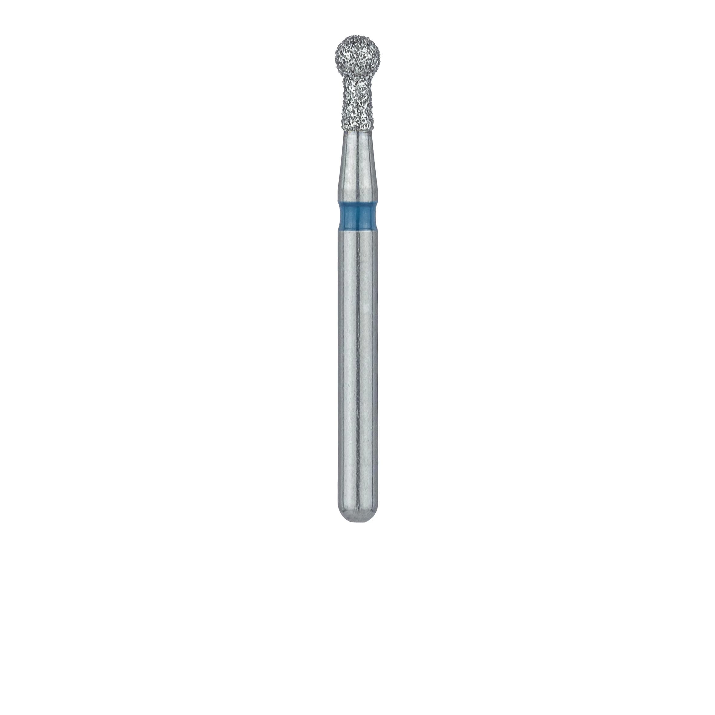 Meisinger 802-018-FG Medium Grit Round Diamond Bur, Friction Grip, 1.8 mm Head Diameter, 3.5 mm Head Length, Blue Ring, 5/Pkg thumbnail 2