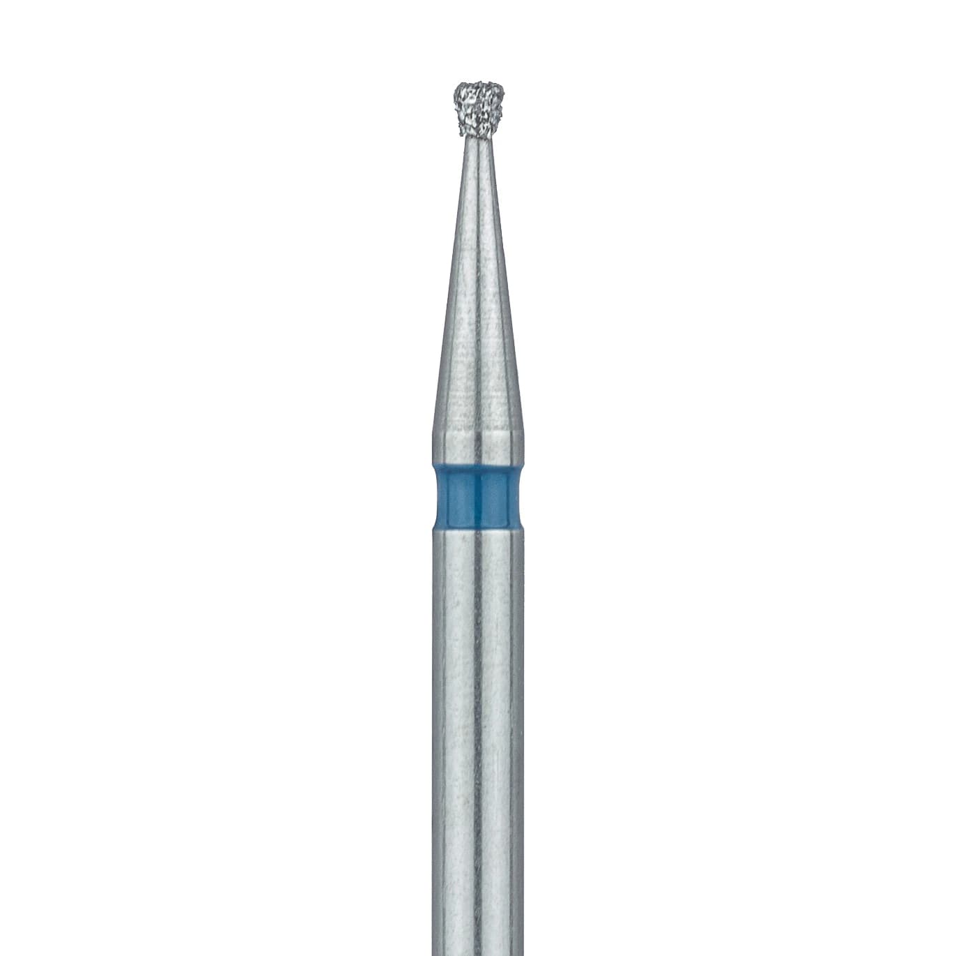 Meisinger 805-009-FG Diamond Bur, Inverted Cone, Medium Grit, Blue Ring, 0.9 mm Head Diameter, 0.9 mm Head Length, Friction Grip, 5/Pkg - Diamond Instruments – FG, Inverted Cone - Medium, Blue, Flat, 805-009-FG, 0.9 mm Head Diameter, 0.9 mm Head Length, 5/Pkg - Image 1