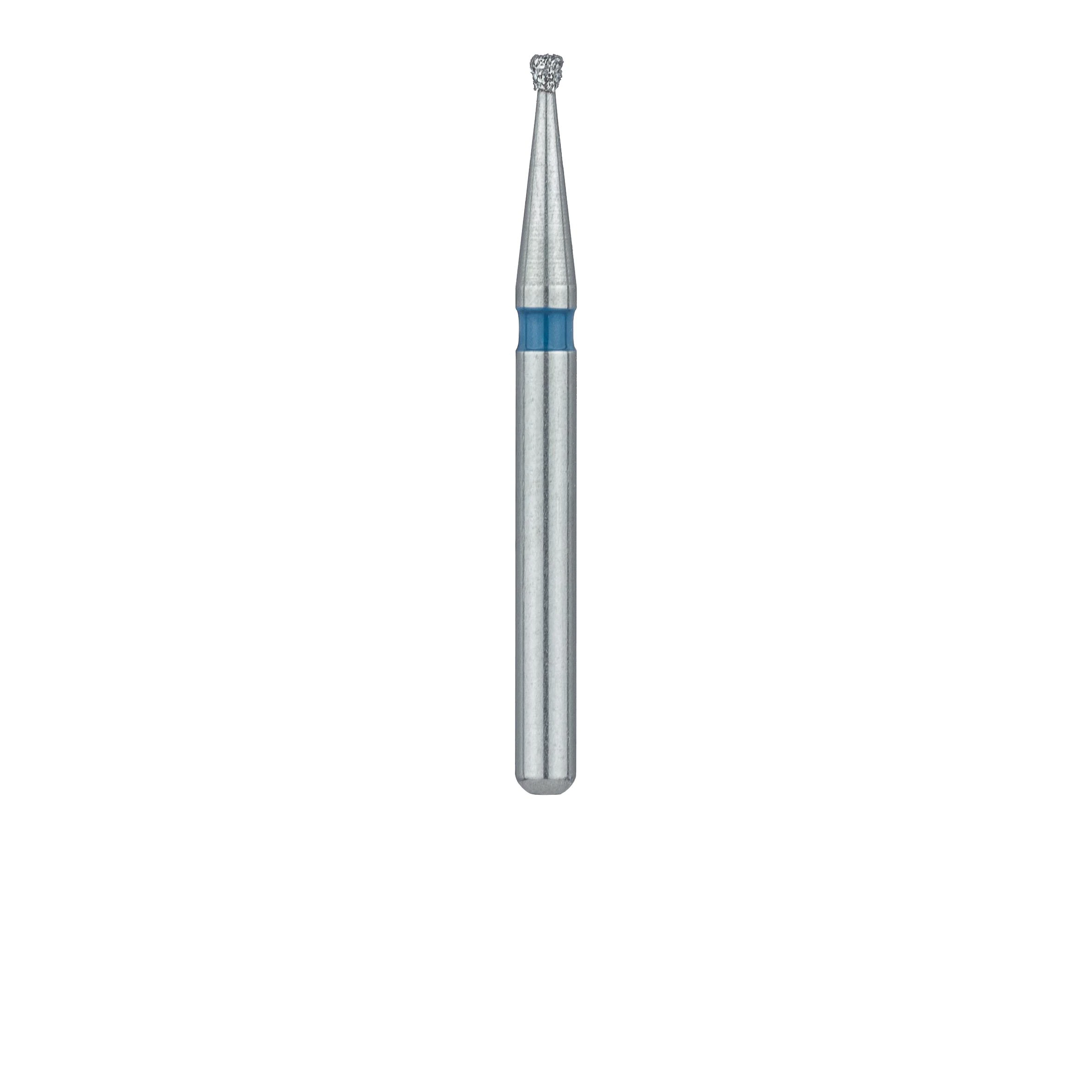 Meisinger 805-009-FG Diamond Bur, Inverted Cone, Medium Grit, Blue Ring, 0.9 mm Head Diameter, 0.9 mm Head Length, Friction Grip, 5/Pkg thumbnail 2