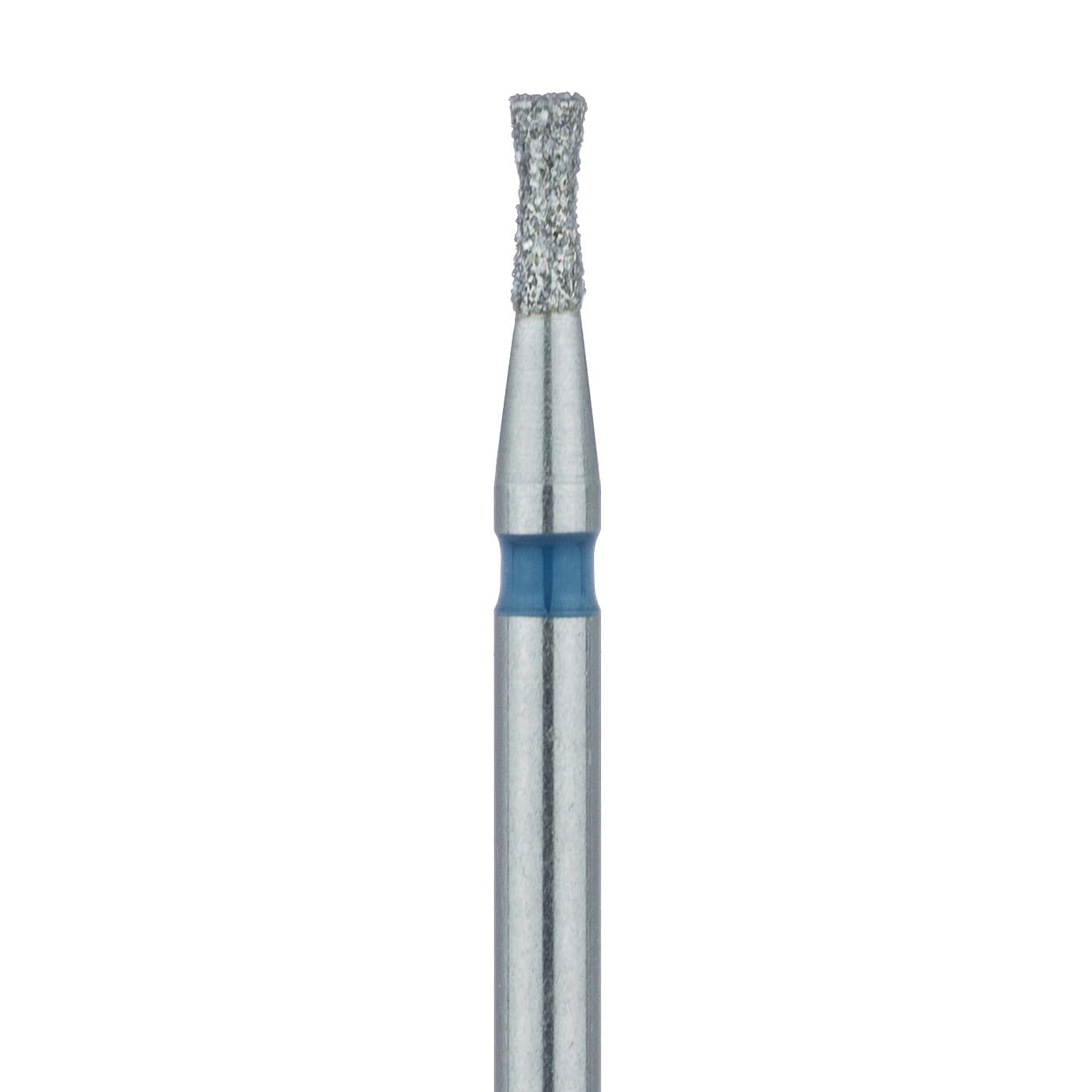 Meisinger 806-012-FG Diamond Bur, Hourglass/Double Inverted Cone, Medium Grit, Blue Ring, Friction Grip, 1.2 mm Head Diameter, 3.0 mm Head Length, 5/Pkg - Diamond Instruments – FG, Hourglass - Medium, Blue, Flat, 806-012-FG, 1.2 mm Head Diameter, 3.0 mm Head Length, 5/Pkg - Image 1