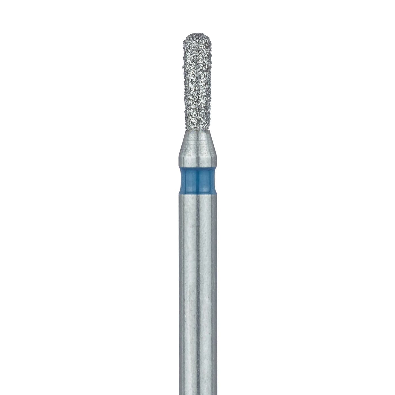 Meisinger 808R-012-FG Diamond Bur, Round End Pear, Medium Grit, Blue Ring, 1.2 mm Head Diameter, 4.0 mm Head Length, Friction Grip, 5/Pkg - Diamond Instruments – FG, Pear, 5/Pkg - Medium, Blue, Round, 808R-012-FG, 1.2 mm Head Diameter, 4.0 mm Head Length, 5/Pkg - Image 1