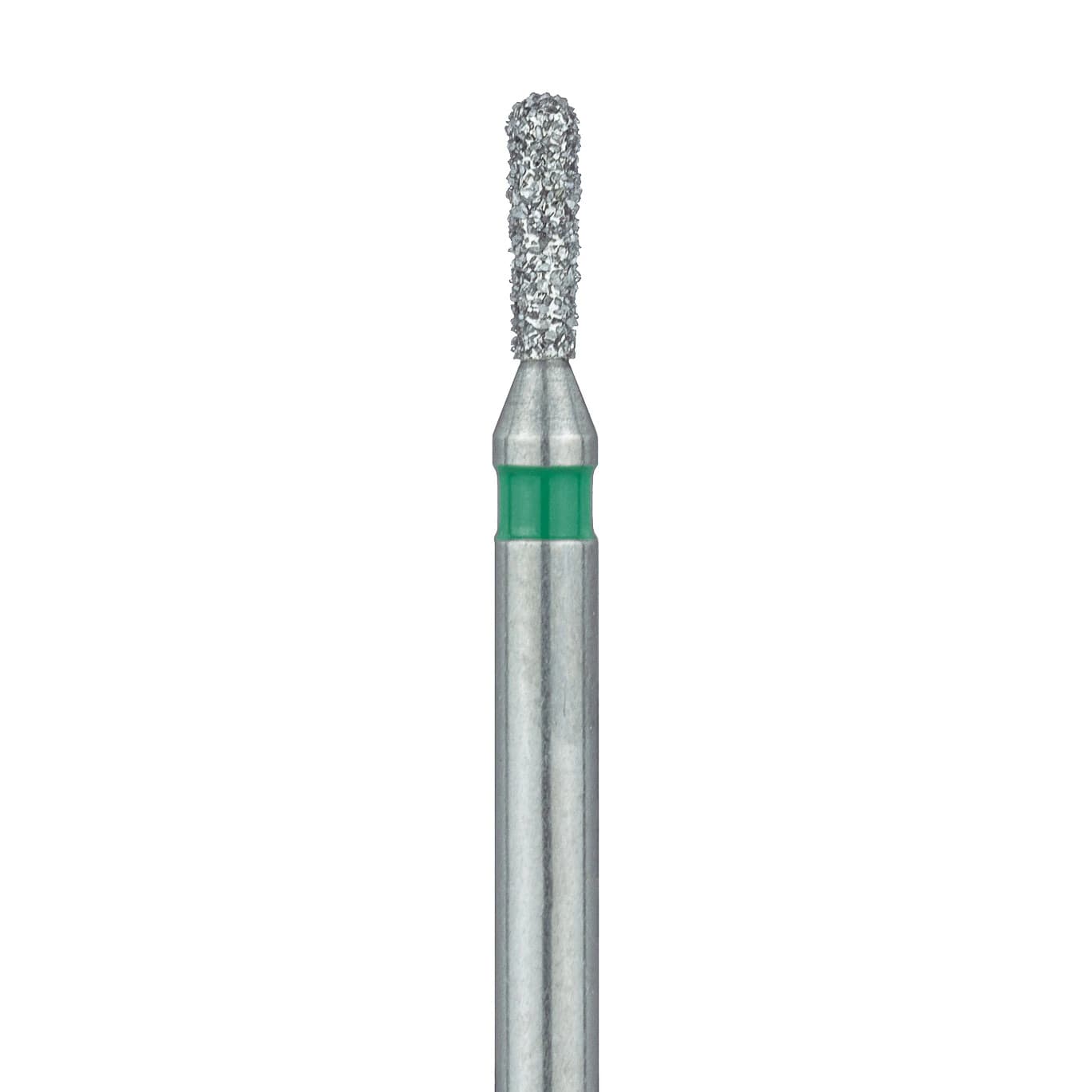 Meisinger 808RG-012-FG Coarse Diamond Bur, Round End Pear, Friction Grip, 1.2 mm Head Diameter, 4.0 mm Head Length, Green Ring, 5/Pkg - Diamond Instruments – FG, Pear, 5/Pkg - Coarse, Green, Round, 808RG-012-FG, 1.2 mm Head Diameter, 4.0 mm Head Length, 5/Pkg - Image 1
