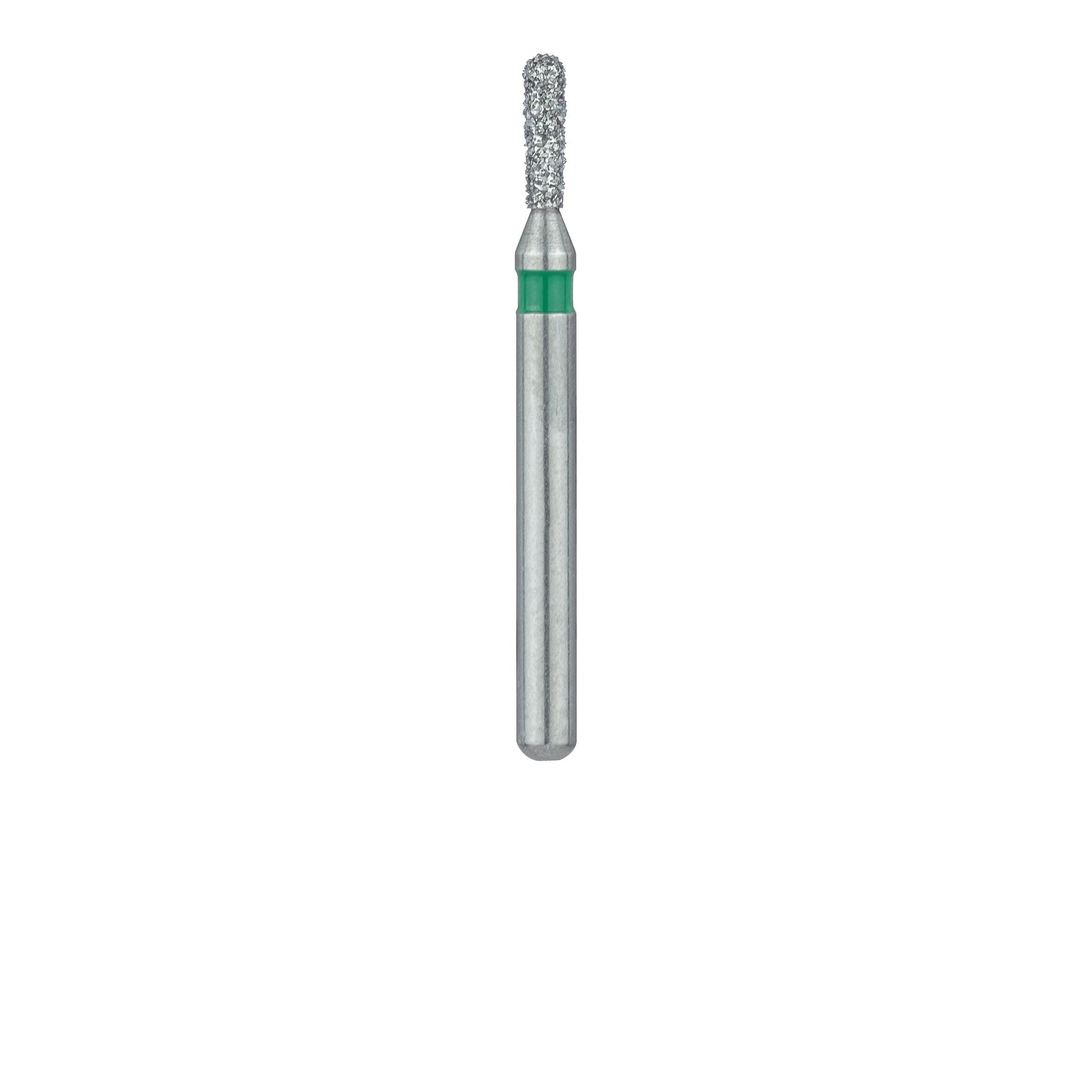 Meisinger 808RG-012-FG Coarse Diamond Bur, Round End Pear, Friction Grip, 1.2 mm Head Diameter, 4.0 mm Head Length, Green Ring, 5/Pkg thumbnail 2