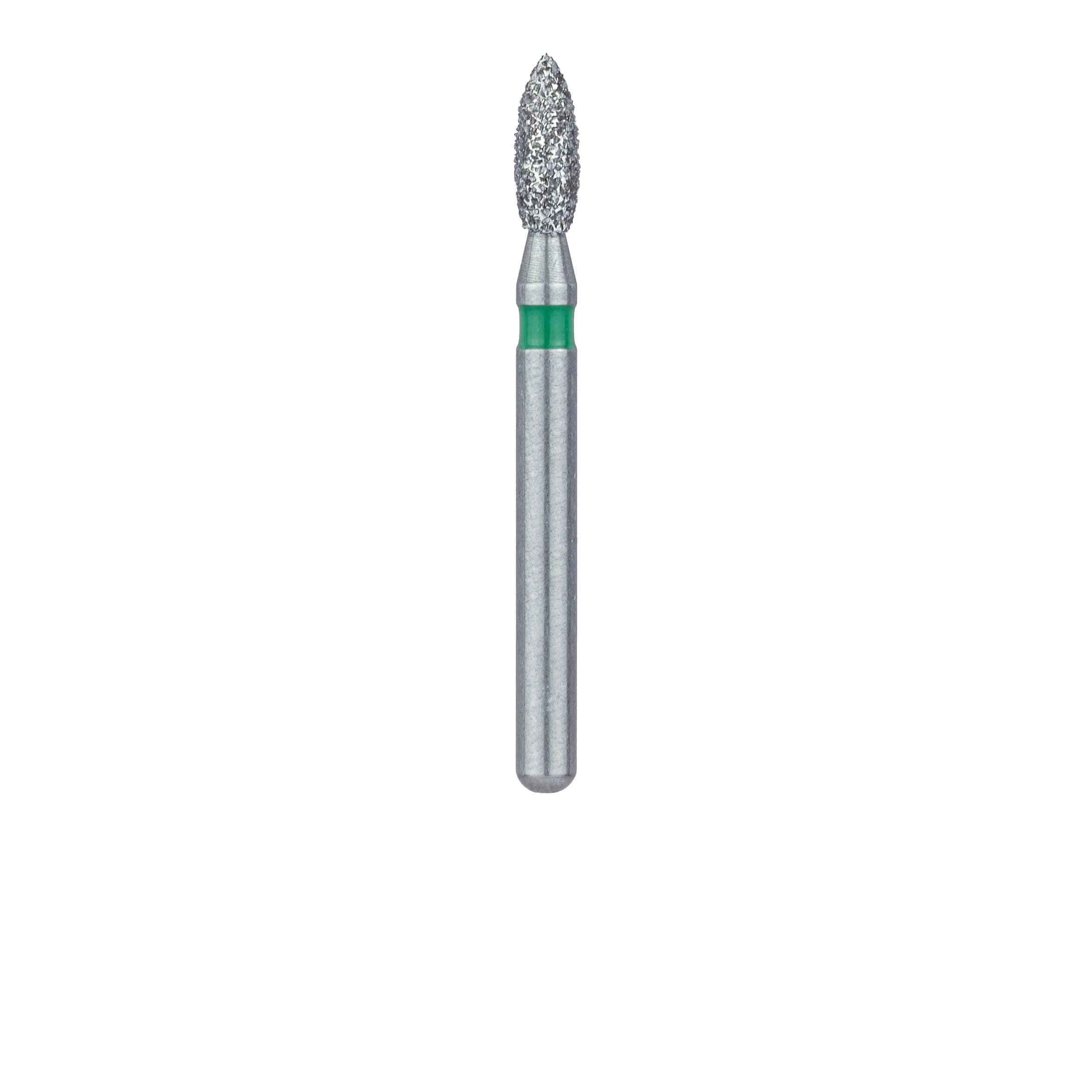 Meisinger 830G-018-FG Coarse Diamond Bur, Pointed Football, Friction Grip, 1.8 mm Head Diameter, 4.5 mm Head Length, Green Ring, 5/Pkg thumbnail 2