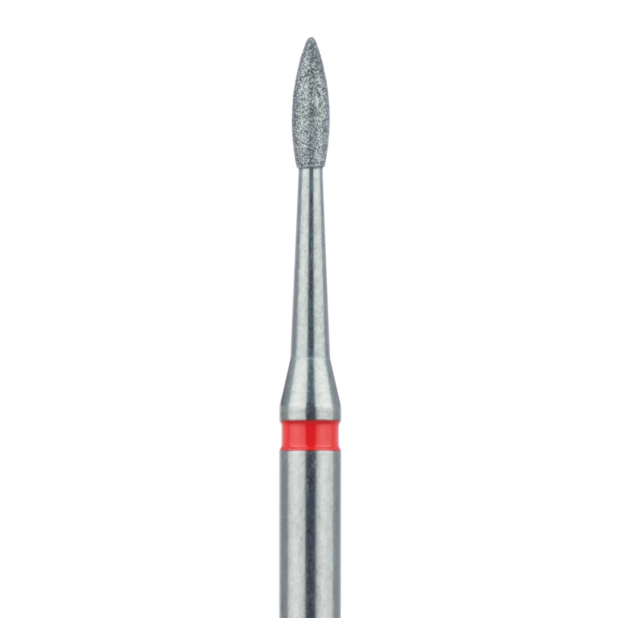 Meisinger 830LF-014-RAL Diamond Bur, Fine Grit, Long Pointed Football, Right-Angle Latch, 1.4 mm Diameter, 5/Pack - Diamond Instruments, RA - Super Coarse RA, Size #830LF-014-RA, 1.4 mm Diameter - Image 1
