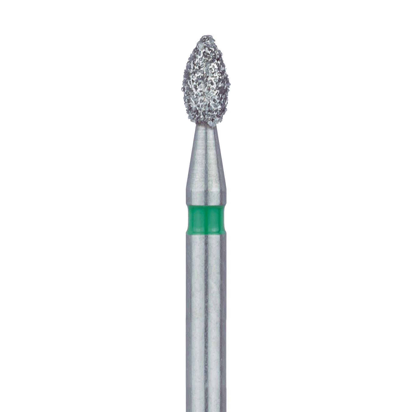 Meisinger 831G-018-FG Coarse Diamond Bur, Pointed Football, Friction Grip, 1.8 mm Head Diameter, Green Ring, 5/Pk - Meisinger Diamonds 831G-018-FG Coarse 5/Pk - Image 1
