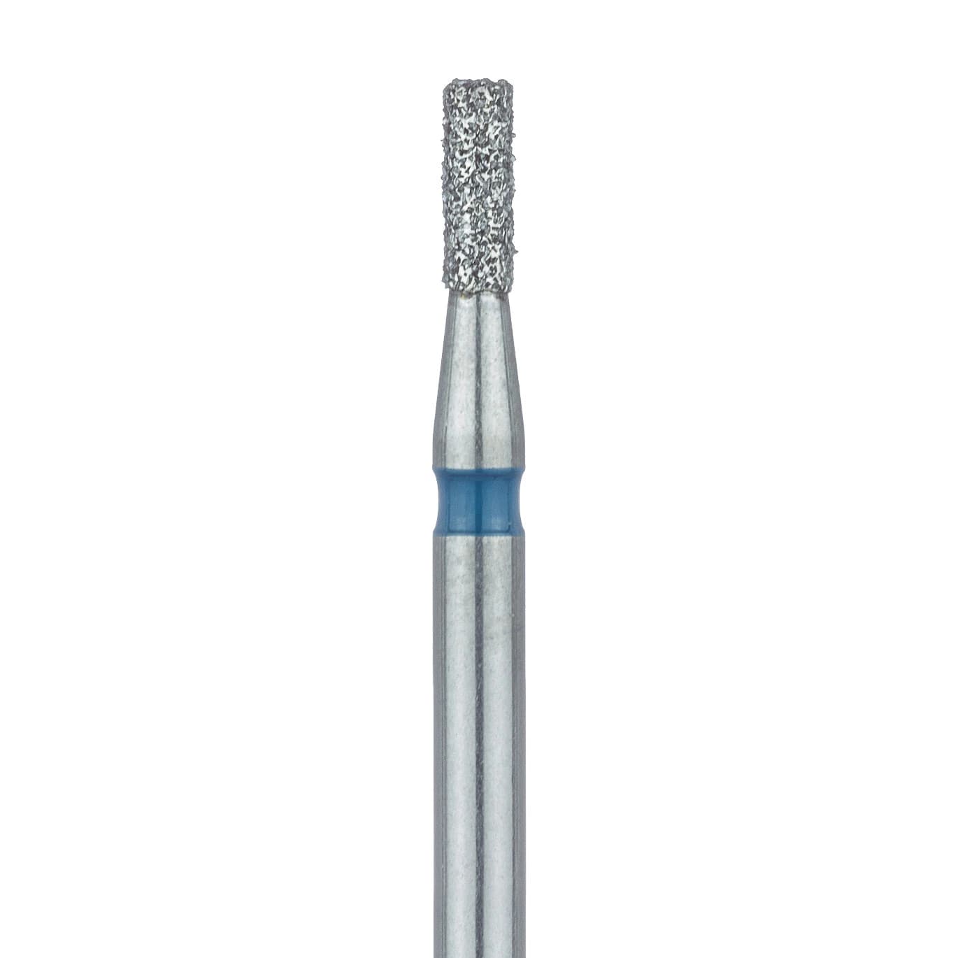 Meisinger 835-012-FG Diamond Bur, FG, Medium Grit, Blue Ring, Cylinder, Flat End, 1.2 mm Head Diameter, 3.5 mm Head Length, 5/Pk - Meisinger Diamonds 835-012-FG Medium 5/Pk - Image 1