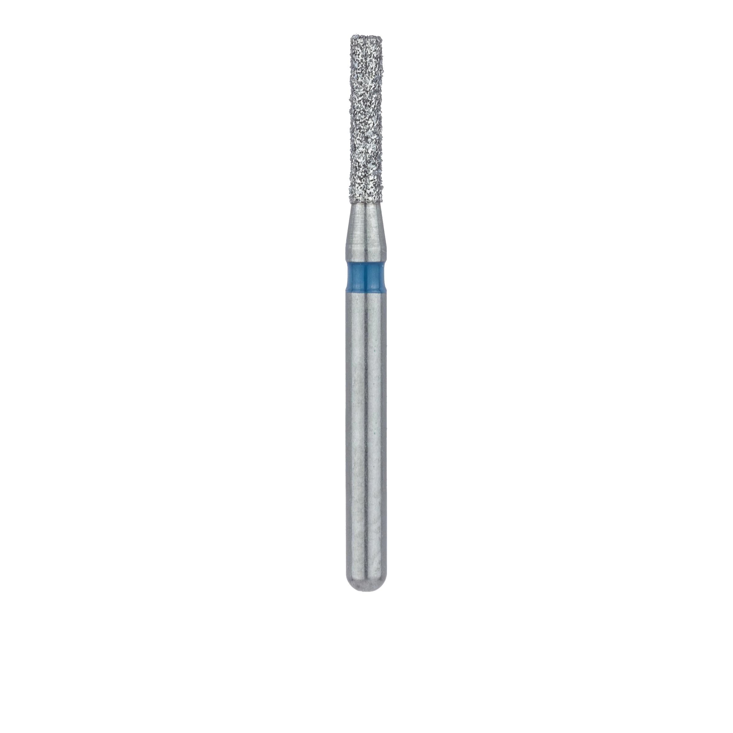 Meisinger 837-012-FG Diamond Bur, Medium Grit, Blue Ring, Cylinder Flat End, Friction Grip, 1.2 mm Head Diameter, 6.0 mm Head Length, 5/Pkg thumbnail 2