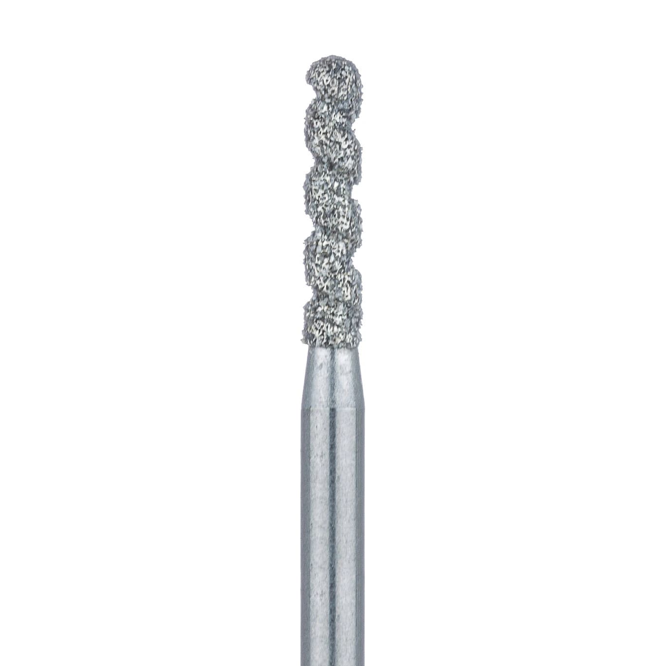 Meisinger 837D-014-FG Diamond Bur, Cylinder, Medium Grit, 1.4 mm Diameter, Friction Grip, 5/Pack - #837D-014 Medium Cool and Efficient Diamond Bur Cylinder FG Pack of 5 - Image 1