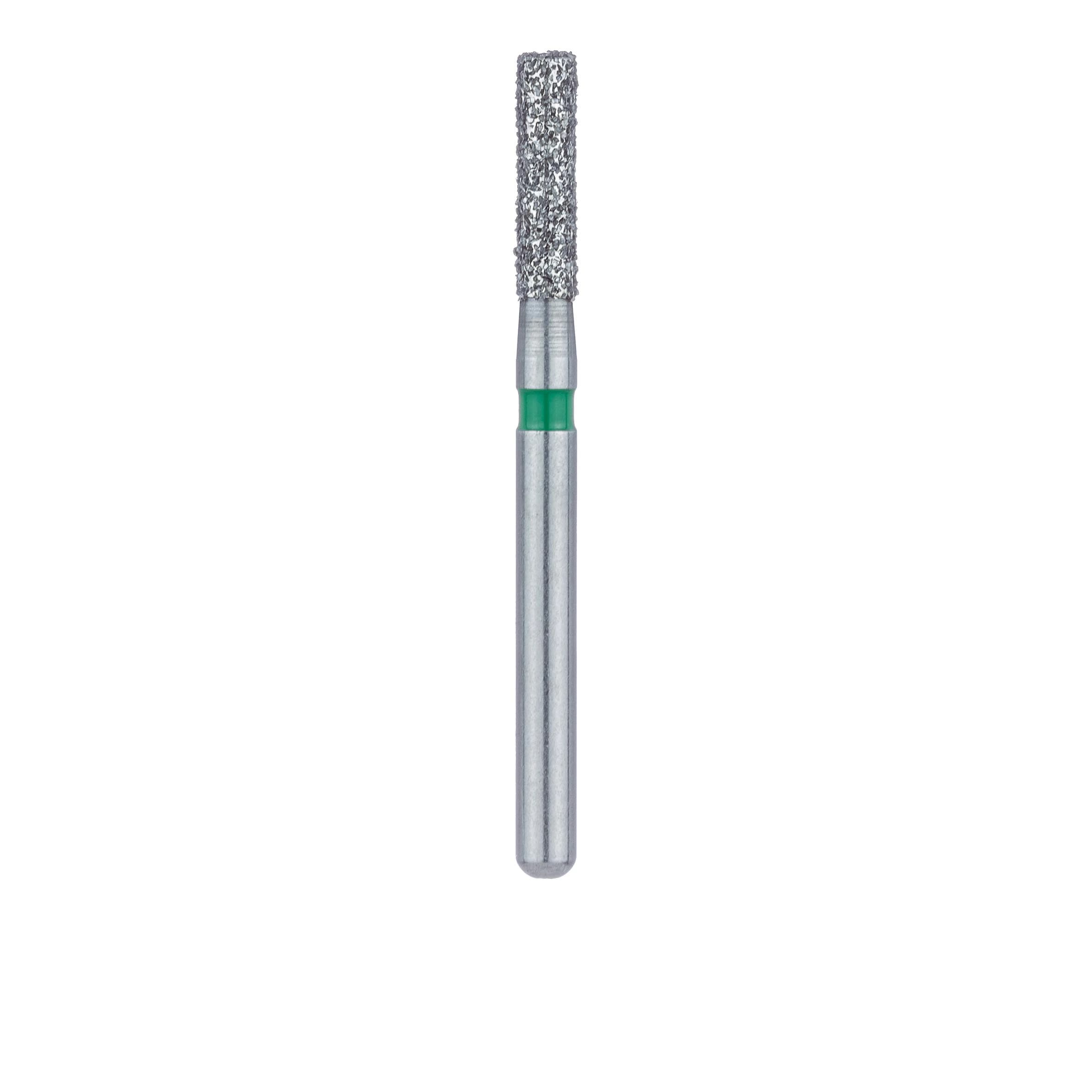 Meisinger 837G-016-FG Coarse Diamond Bur, Long Cylinder, Friction Grip, 1.6 mm Diameter, 6 mm Working Length, Green Ring, 5/Pack thumbnail 2