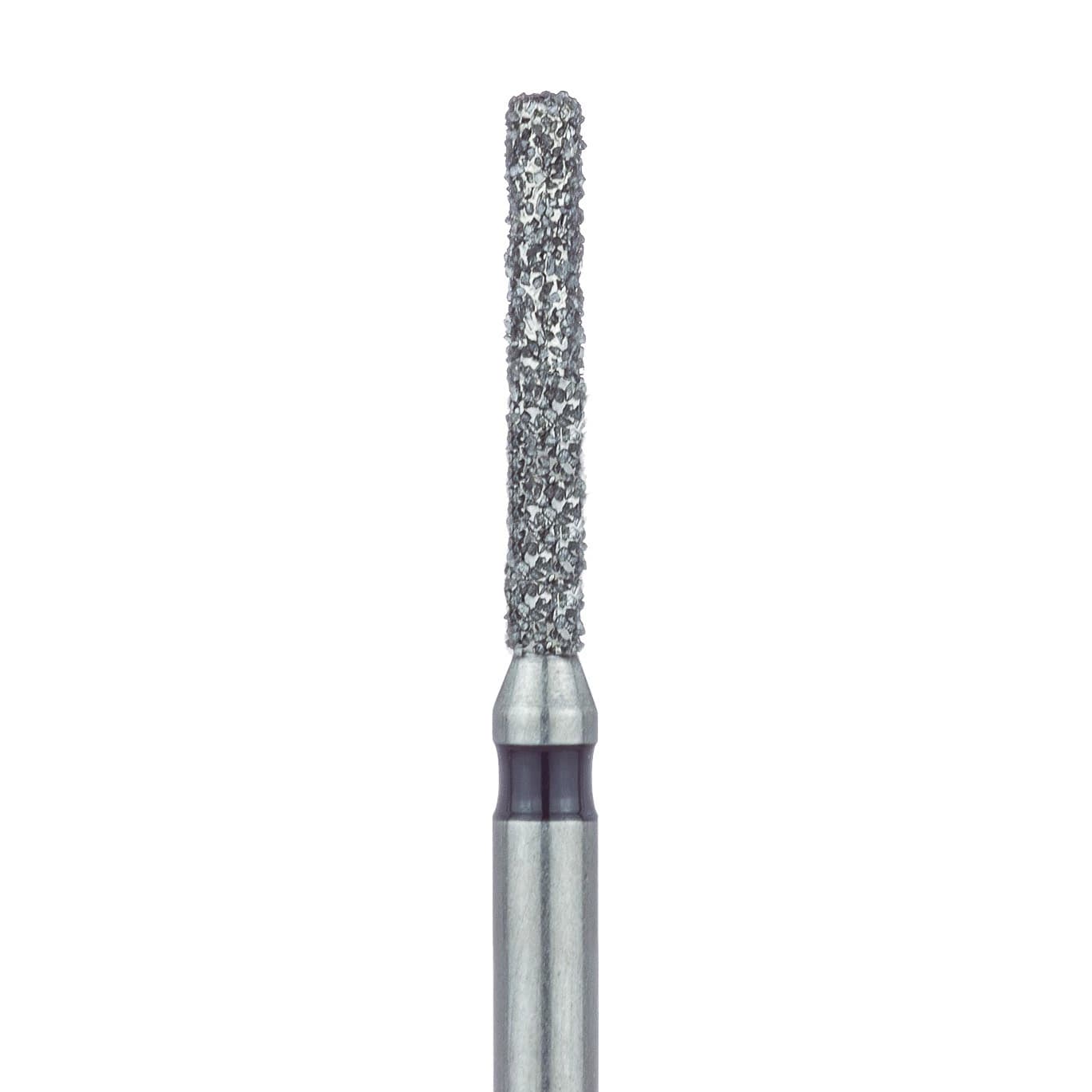 Meisinger 837LH-012-FG Diamond Bur, Super Coarse, Black Ring, Cylinder, Flat End, Long Shank, Friction Grip, 1.2 mm Head Diameter, 8.0 mm Head Length, 5/Pkg - Diamond Instruments – FG, Super Coarse, Black, Cylinder, Flat End, 5/Pkg - 837LH-012-FG, 1.2 mm Head Diameter, 8.0 mm Head Length - Image 1