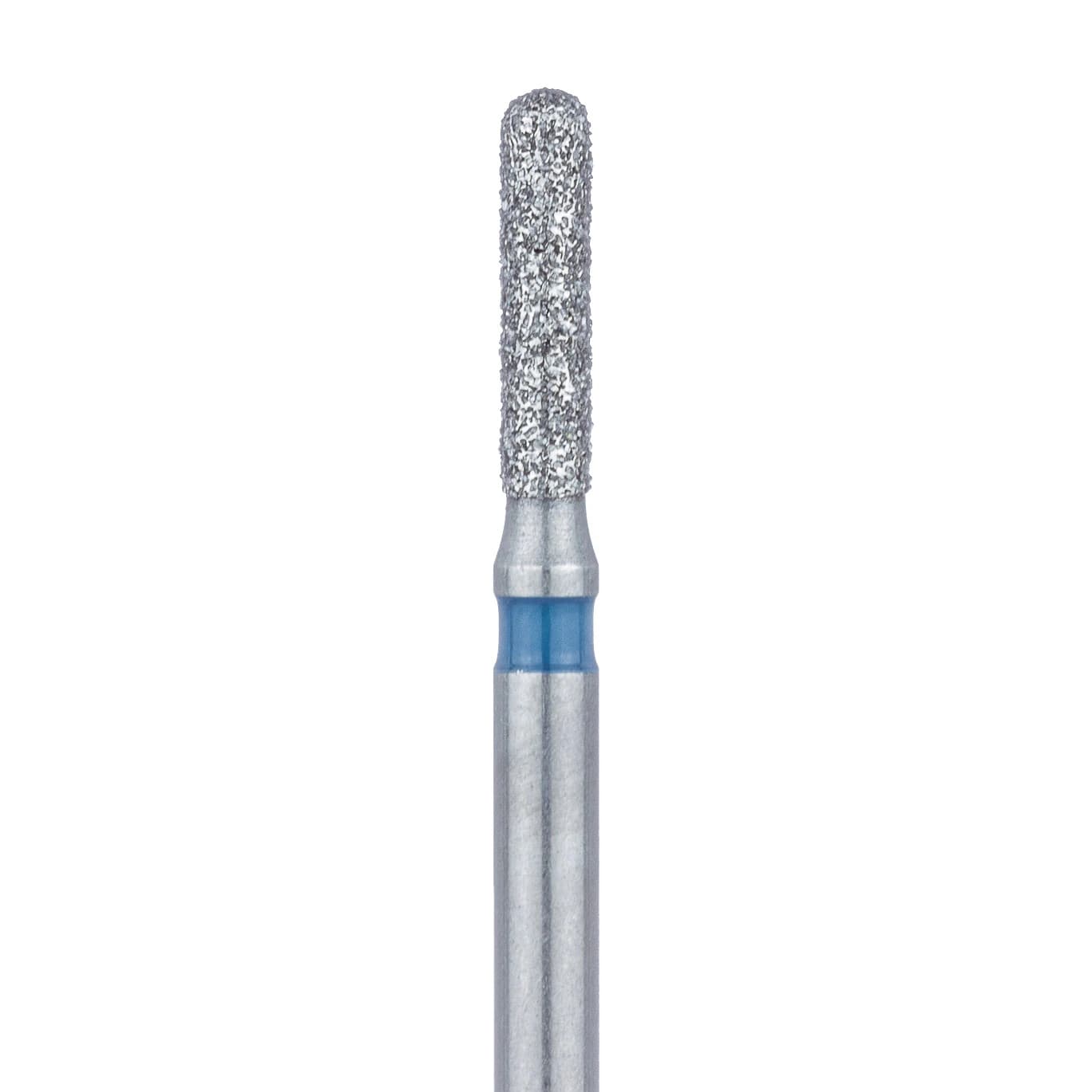 Meisinger 838L-014 Medium Diamond Bur, Long Round End Cylinder, FG, 1.4 mm, 5/Pack - #838L-014 Medium Diamond Bur Long Round End Cylinder FG Pack of 5 - Image 1