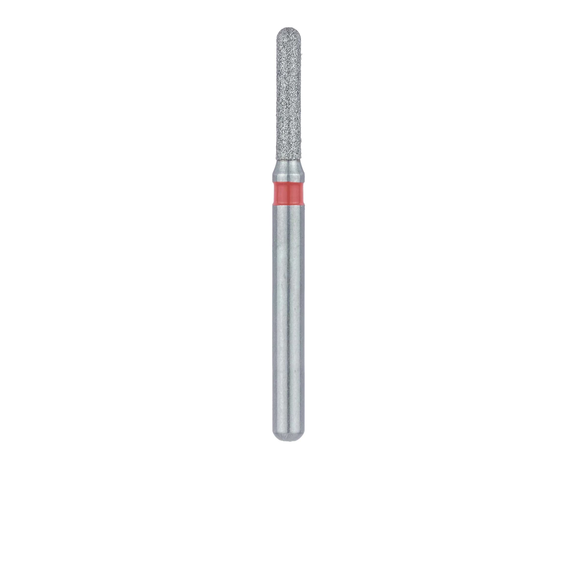 Meisinger 838LF-012-FG Fine Diamond Bur, Round End Cylinder, Friction Grip, Long Shank, 1.2 mm Head Diameter, 7.0 mm Head Length, Red Ring, 5/Pk thumbnail 2