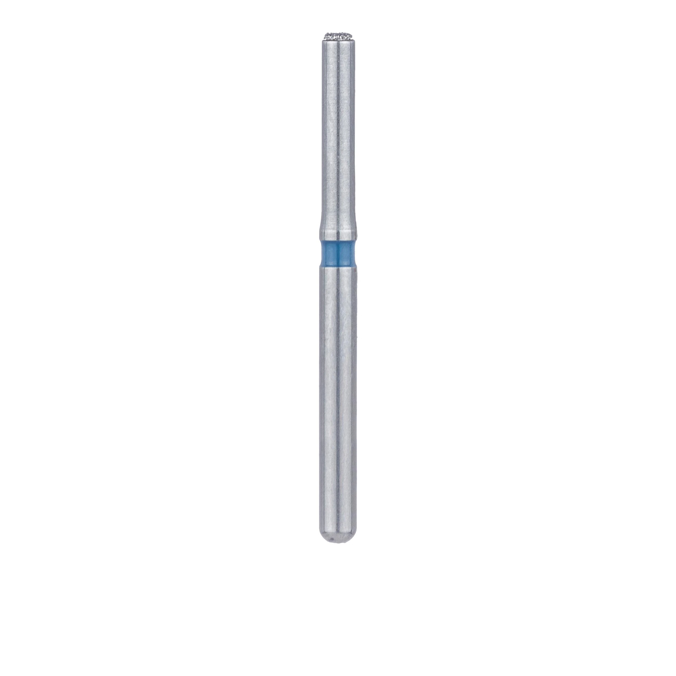 Meisinger 839-014-FG Diamond Bur, End Cutting Cylinder, Medium Grit, Blue Ring, 1.4 mm Head Diameter, Friction Grip, 5/Pk thumbnail 2