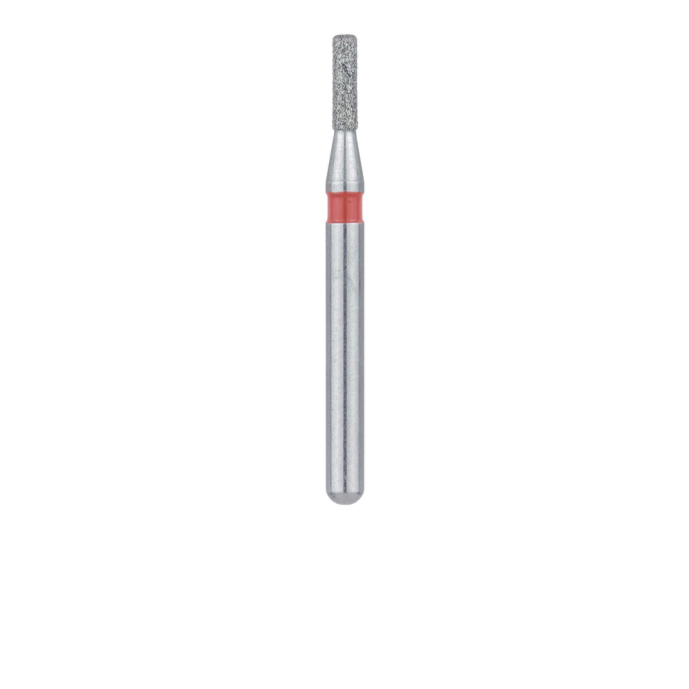 Meisinger 840F-010-FG Fine Diamond Bur, Round-Edge Cylinder, Friction Grip, 1.0 mm Head Diameter, 4.0 mm Head Length, Red Ring, 5/Pk thumbnail 2