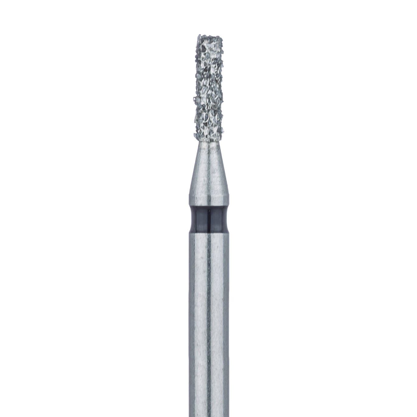Meisinger 840H-012-FG Diamond Bur, Super Coarse (Black), Cylinder Round End, Friction Grip, 1.2 mm Head Diameter, 4.0 mm Head Length, 5/Pkg - Diamond Instruments – FG, Super Coarse, Black, Cylinder, Round End, 5/Pkg - 840H-012-FG, 1.2 mm Head Diameter, 4.0 mm Head Length - Image 1