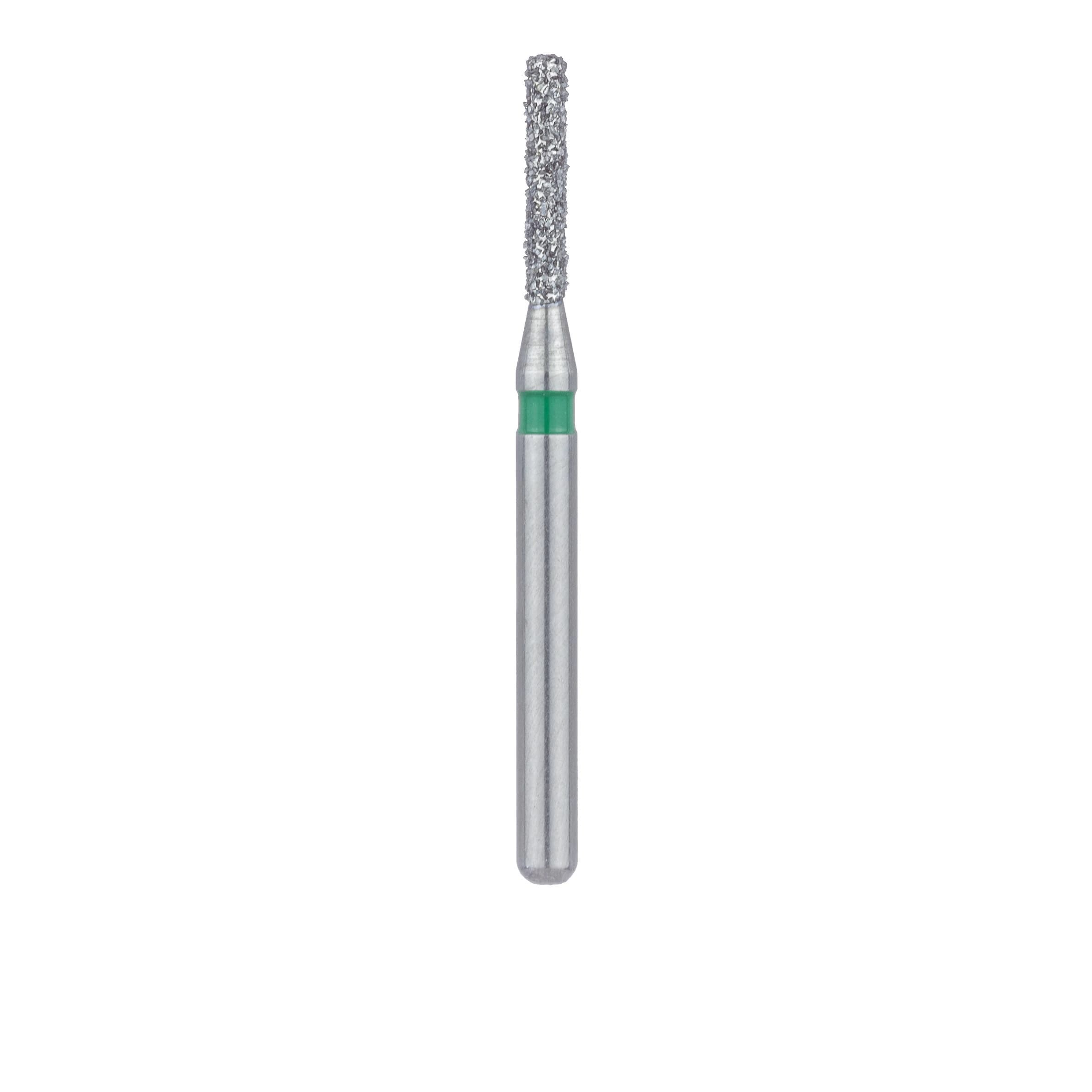 Meisinger Multi-Use Diamond Bur, Friction Grip, Round-Edge Long Cylinder, 841G, 1.2 mm, Coarse, Green, 5/Pk, 841G-012-FG thumbnail 2