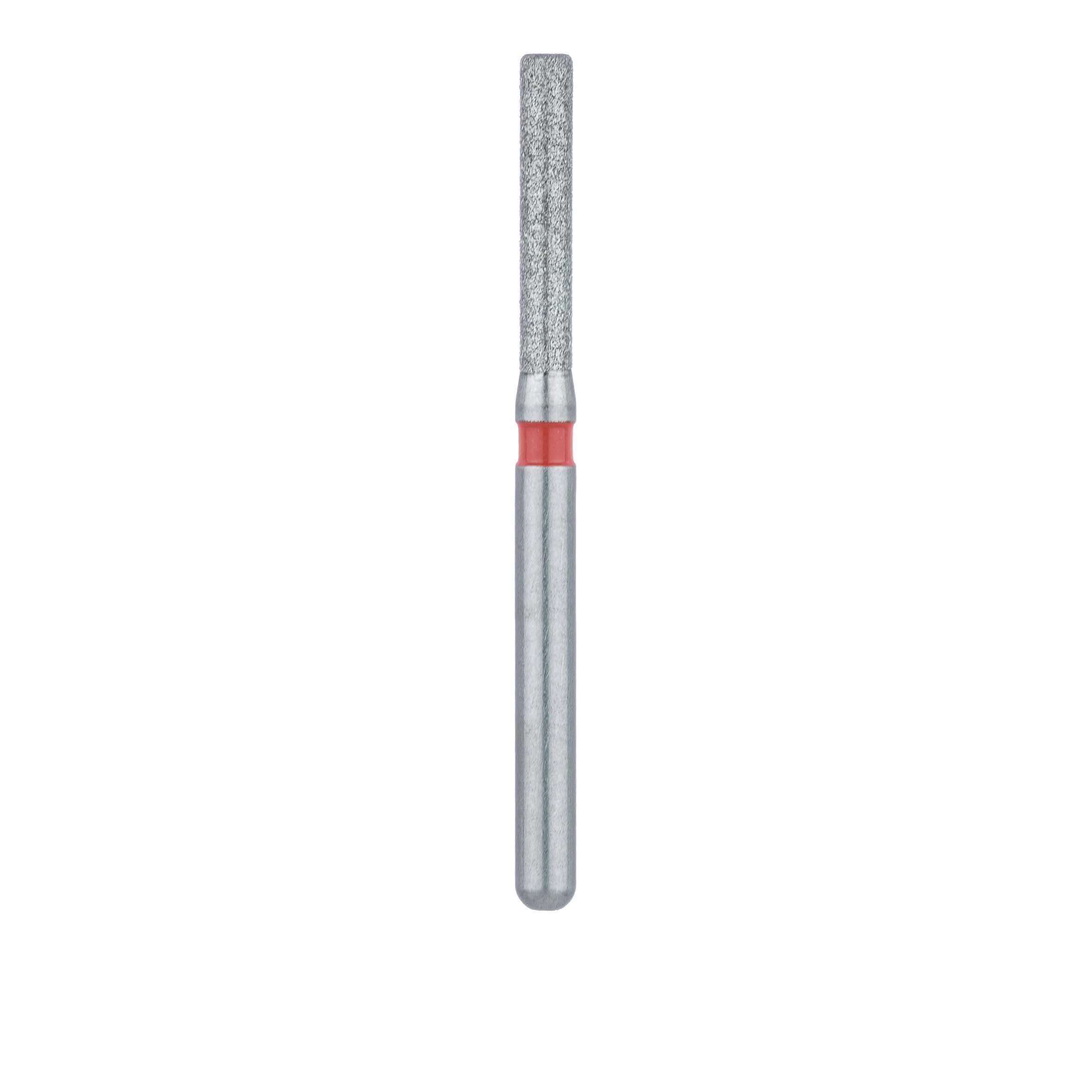 Meisinger 842F-014-FG Fine Diamond Bur, Round Edge Cylinder, Friction Grip, 1.4 mm Head Diameter, 8 mm Head Length, Red Ring, 5/Pack thumbnail 2