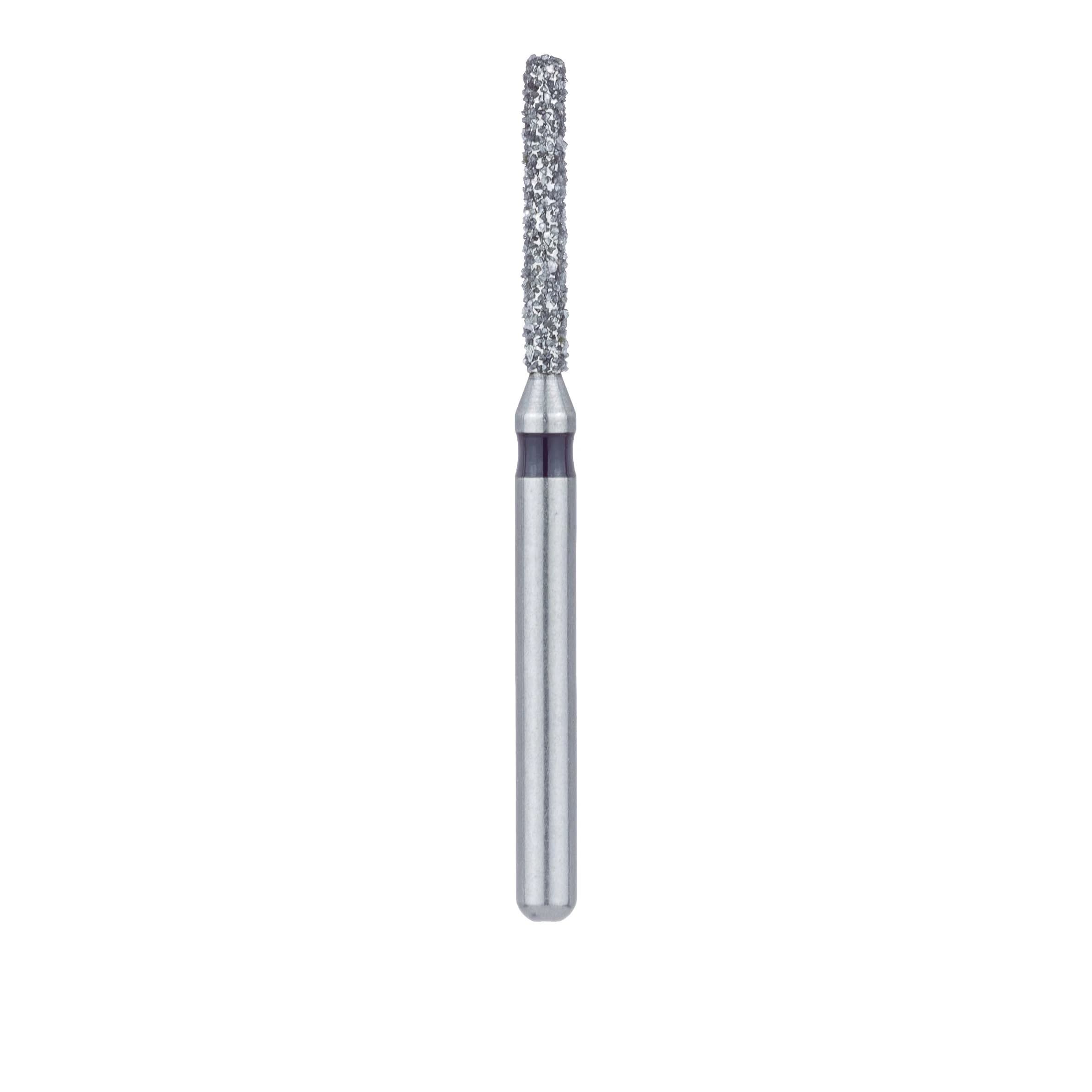 Meisinger 842H-012-FG Diamond Bur, FG, Super Coarse (Black), Cylinder with Round End, 1.2 mm Head Diameter, 8.0 mm Head Length, 5/Pkg thumbnail 2