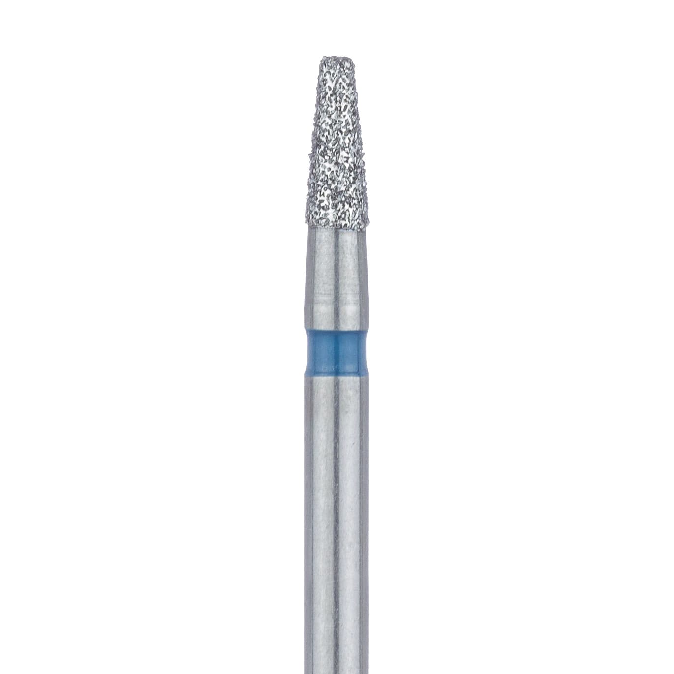 Meisinger 845R-016-FG Multi-Use Diamond Bur, Round Edge Tapered, Medium Grit, Blue Ring, 1.6 mm Head Diameter, 4.0 mm Working Length, Friction Grip, 5/Pack - Meisinger Diamonds 845R-016-FG Medium 5/Pk - Image 1