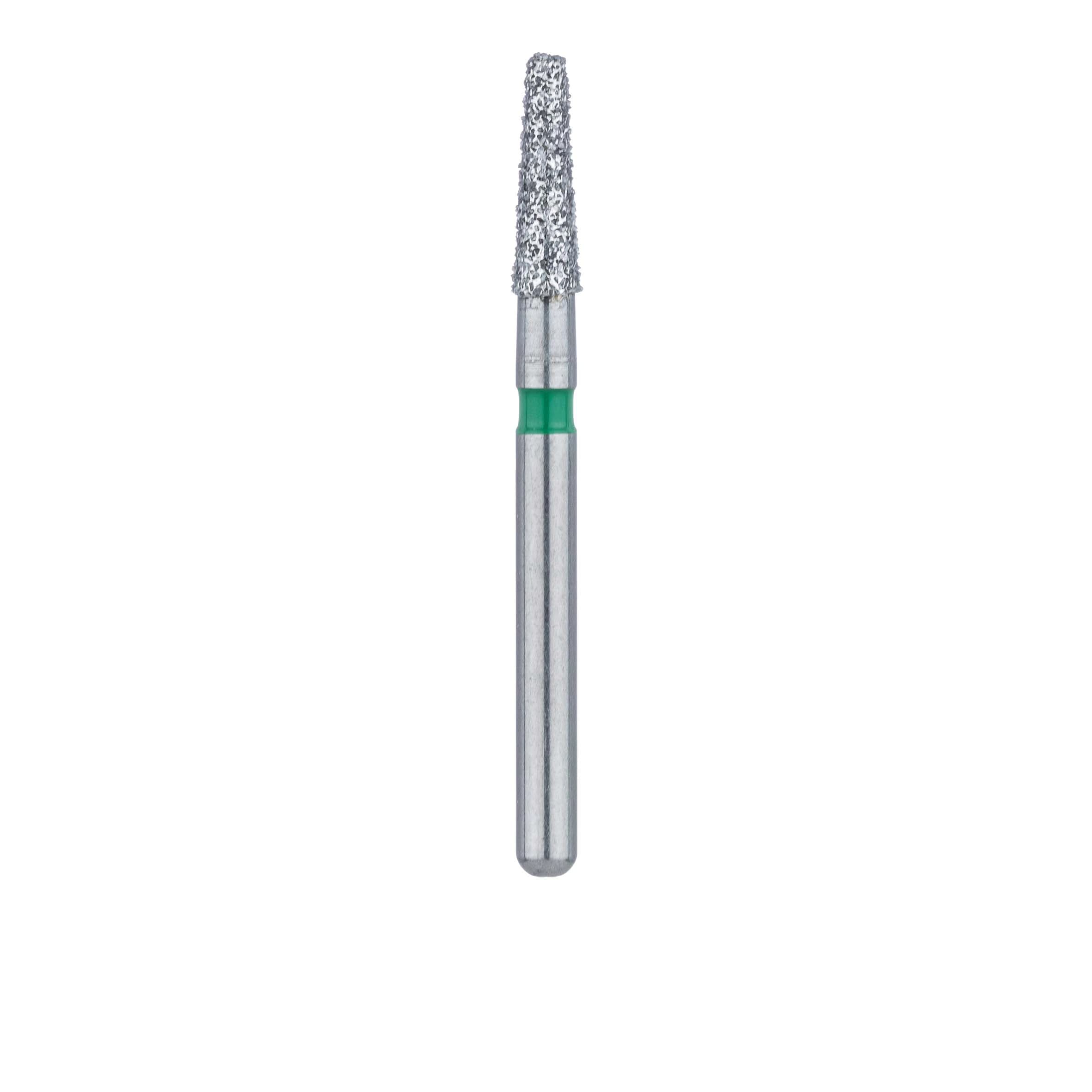 Meisinger 846RG-018-FG Coarse Diamond Bur, Round Edge Tapered, Friction Grip, 1.8 mm Head Diameter, 6 mm Working Length, Green Ring, 5/Pack thumbnail 2