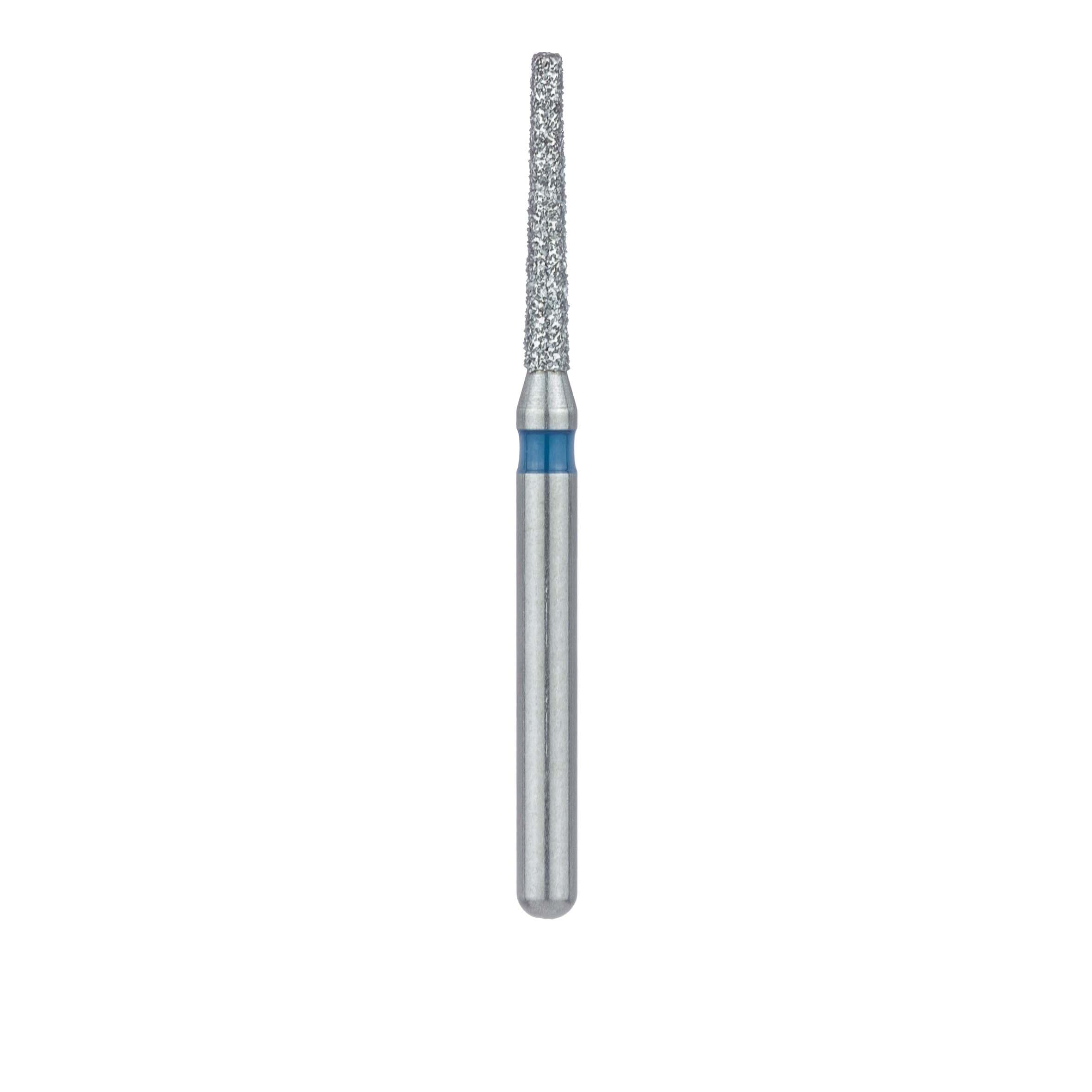Meisinger 847-012-FG Medium Diamond Bur, Flat End Tapered, Friction Grip, 1.2 mm Head Diameter, 8 mm Working Length, Blue Ring, 5/Pack thumbnail 2
