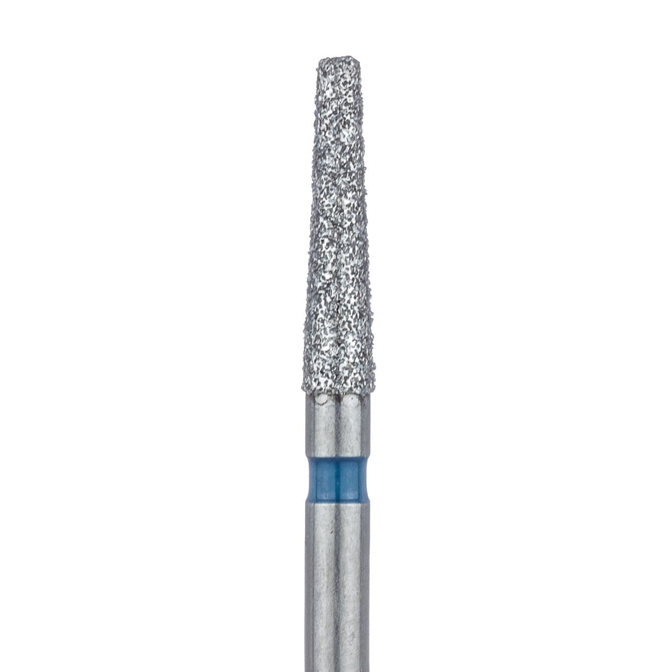 Meisinger Multi-Use Diamond Bur, FG, Long Tapered Round Edge, #847R, 1.8 mm, Medium Grit, Blue Ring, 5/Pk, 847R-018-FG - Meisinger Multi-Use Diamond Burs, FG, Long Tapered Round Edge, # 847R, 1.8 mm, Medium, Blue, 5/Pk, 847R-018-FG - Image 1