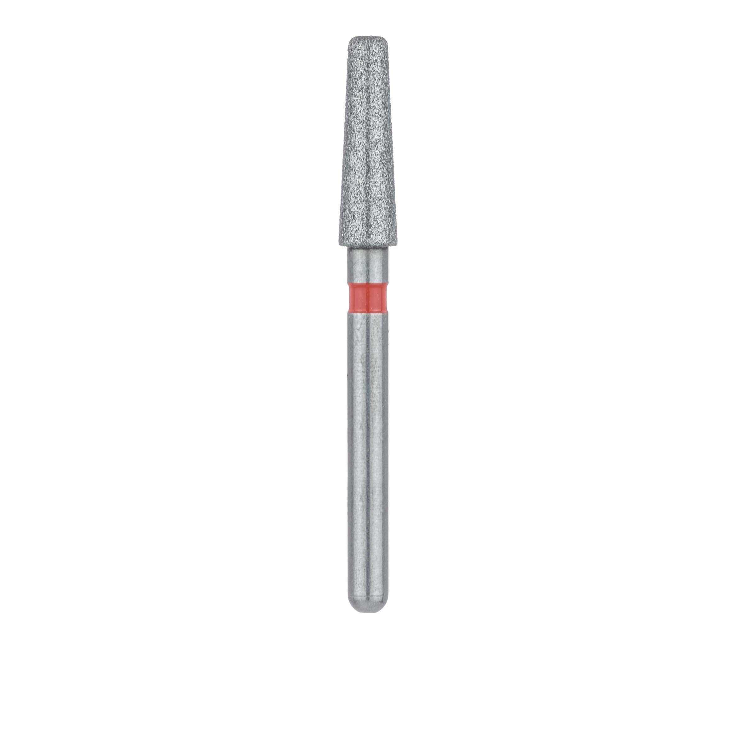 Meisinger 847RF-023-FG Fine Diamond Bur, Round Edge Tapered, Friction Grip, 2.3 mm Head, 8 mm Working Length, Red Ring, 5/Pack thumbnail 2
