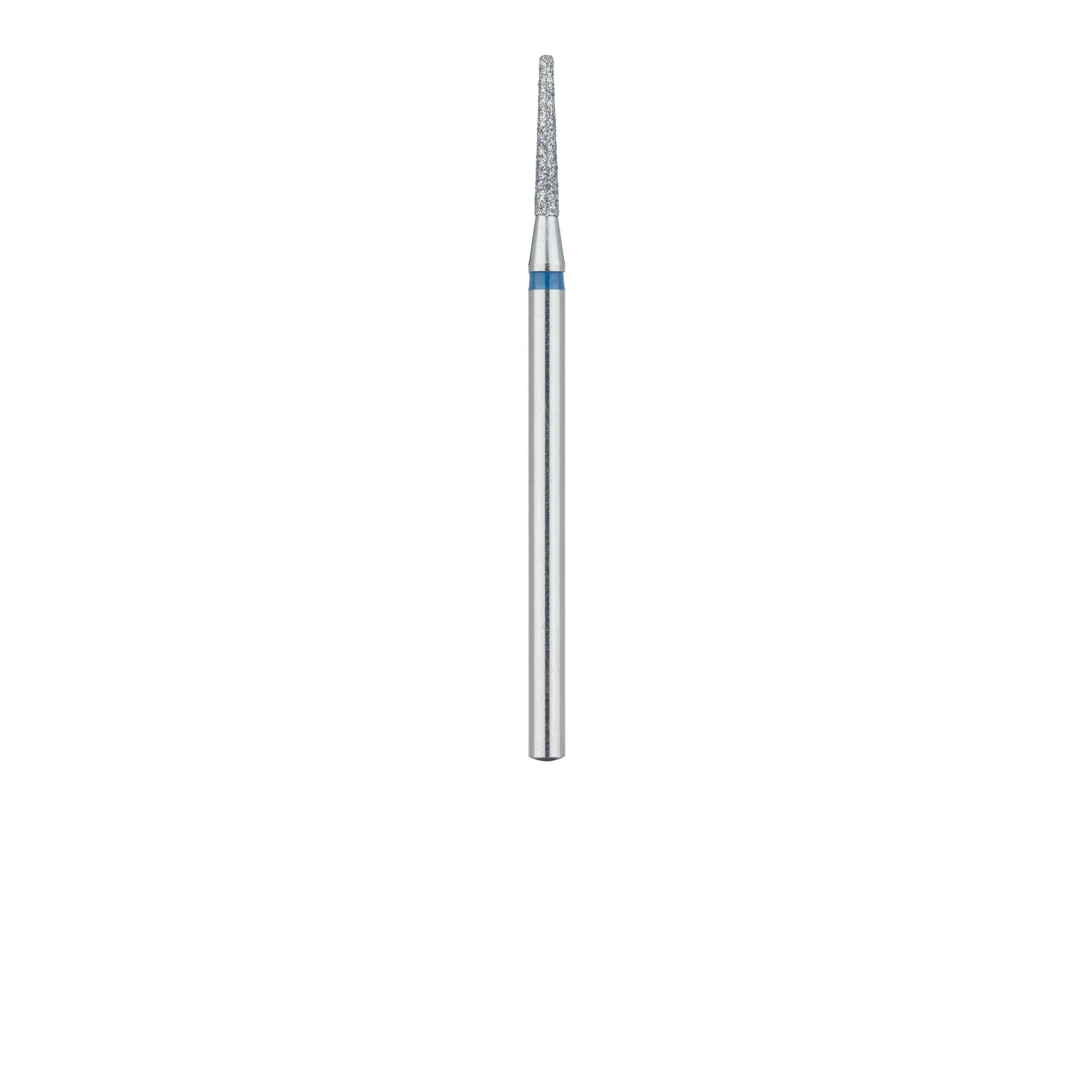 Meisinger Diamond Bur 848-016-HP, Medium Grit, Blue Ring, Flat End Tapered, 1.6 mm Diameter, 10 mm Head Length, Handpiece (HP), Pack of 5 thumbnail 2