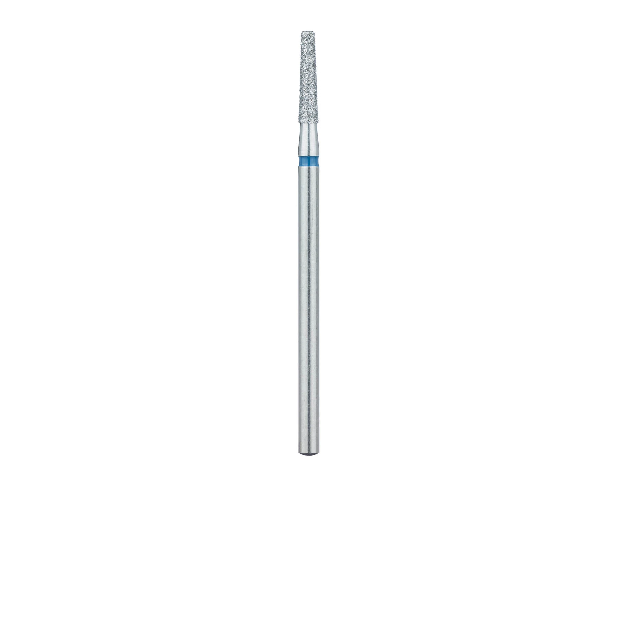 Meisinger 848-023-HP Diamond Bur, Medium Grit, Blue Ring, Flat End Tapered, 2.3 mm Head, 10 mm Working Length, HP Shank, Pack of 5 thumbnail 2