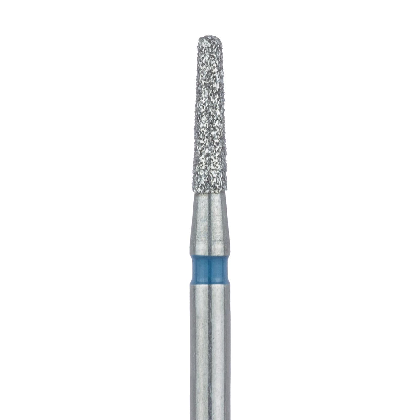 Meisinger 849-014-FG Multi-Use Diamond Bur, Round End Tapered, Medium Grit, Blue Ring, 1.4 mm Head Diameter, 6.0 mm Head Length, Friction Grip, 5/Pk - Meisinger Diamonds 849-014-FG Medium 5/Pk - Image 1