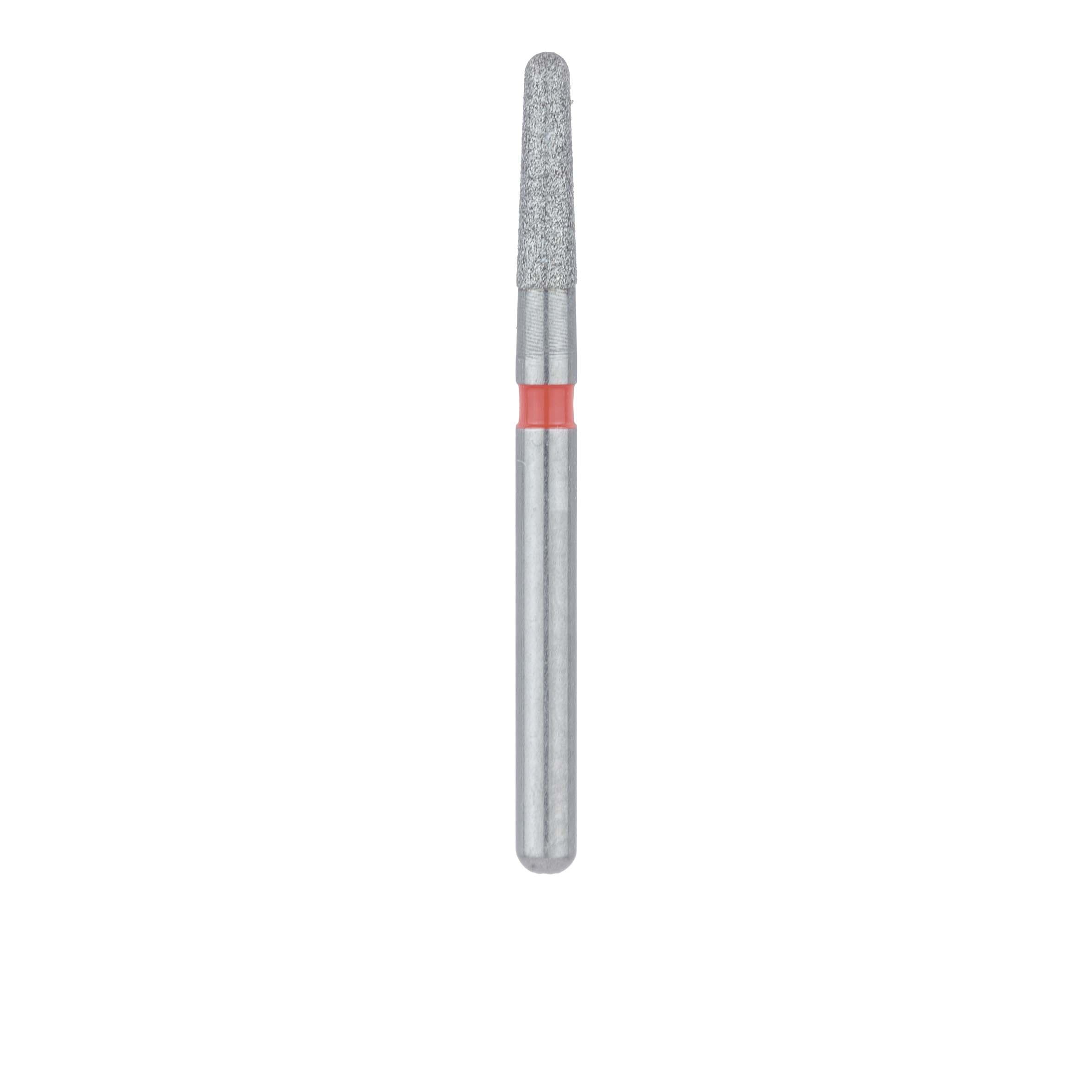 Meisinger 849F-016-FG Fine Diamond Bur, Round End Taper (Chamfer), Friction Grip, 1.6 mm Head Diameter, 6.0 mm Head Length, Red Ring, 5/Pack thumbnail 2