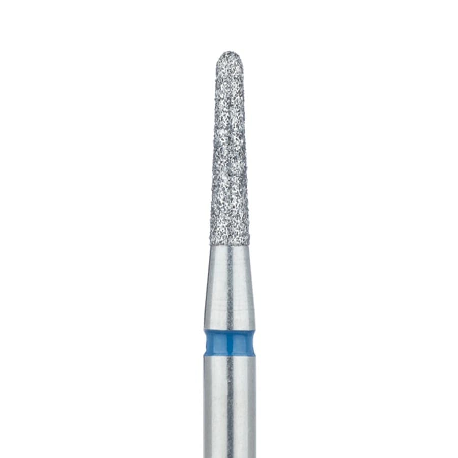 Meisinger 850-018-HP Multi-Use Diamond Bur, Round End Tapered (Chamfer), Medium Grit (Blue), 1.8 mm Head, 8 mm Working Length, HP Shank, 5/Pk - Meisinger Diamonds 850-018-HP Medium 5/Pk - Image 1