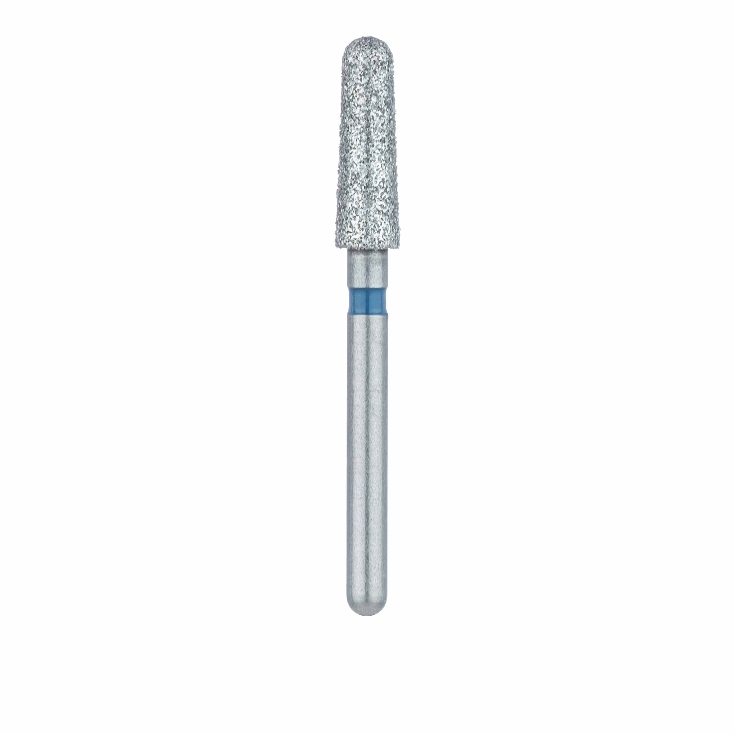 Meisinger 850-025-FG Medium Diamond Bur, Round End Tapered (Chamfer), Friction Grip, 2.5 mm Head Diameter, 8 mm Working Length, Blue Ring, 5/Pk thumbnail 2