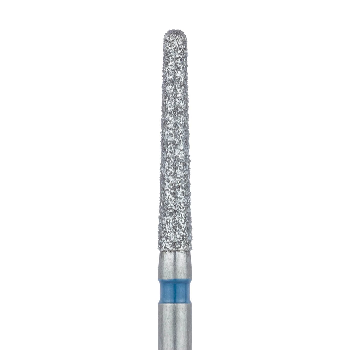 Meisinger 852-016-FG Diamond Bur, FG, Medium Grit, Blue Ring, Round End Tapered (Cone), 1.6 mm Head Diameter, 10.0 mm Head Length, 5/Pkg - Diamond Instruments – FG, Medium, Blue, Cone, Round End - 852-016-FG, 1.6 mm Head Diameter, 10.0 mm Head Length, 5/Pkg - Image 1