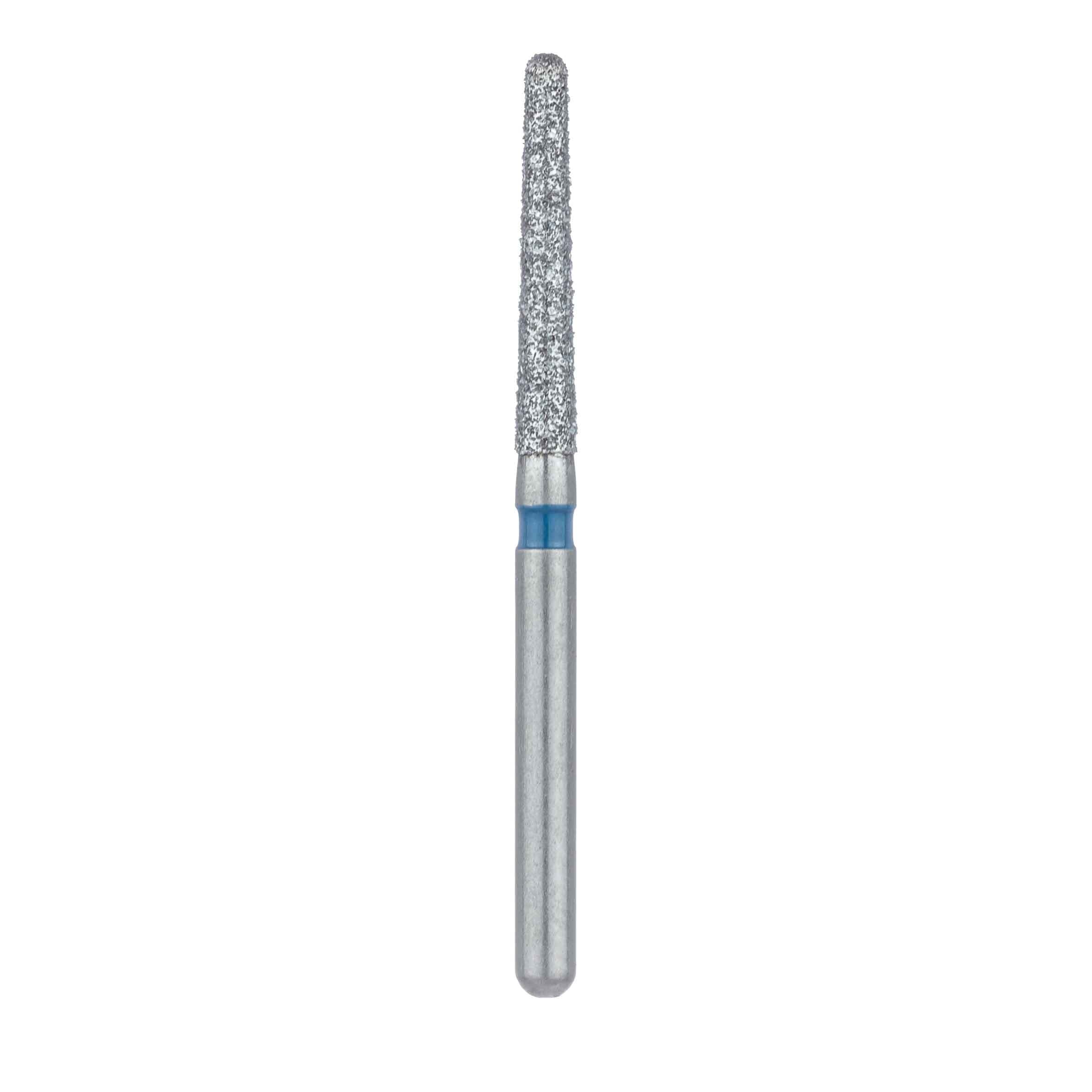 Meisinger 852-016-FG Diamond Bur, FG, Medium Grit, Blue Ring, Round End Tapered (Cone), 1.6 mm Head Diameter, 10.0 mm Head Length, 5/Pkg thumbnail 2