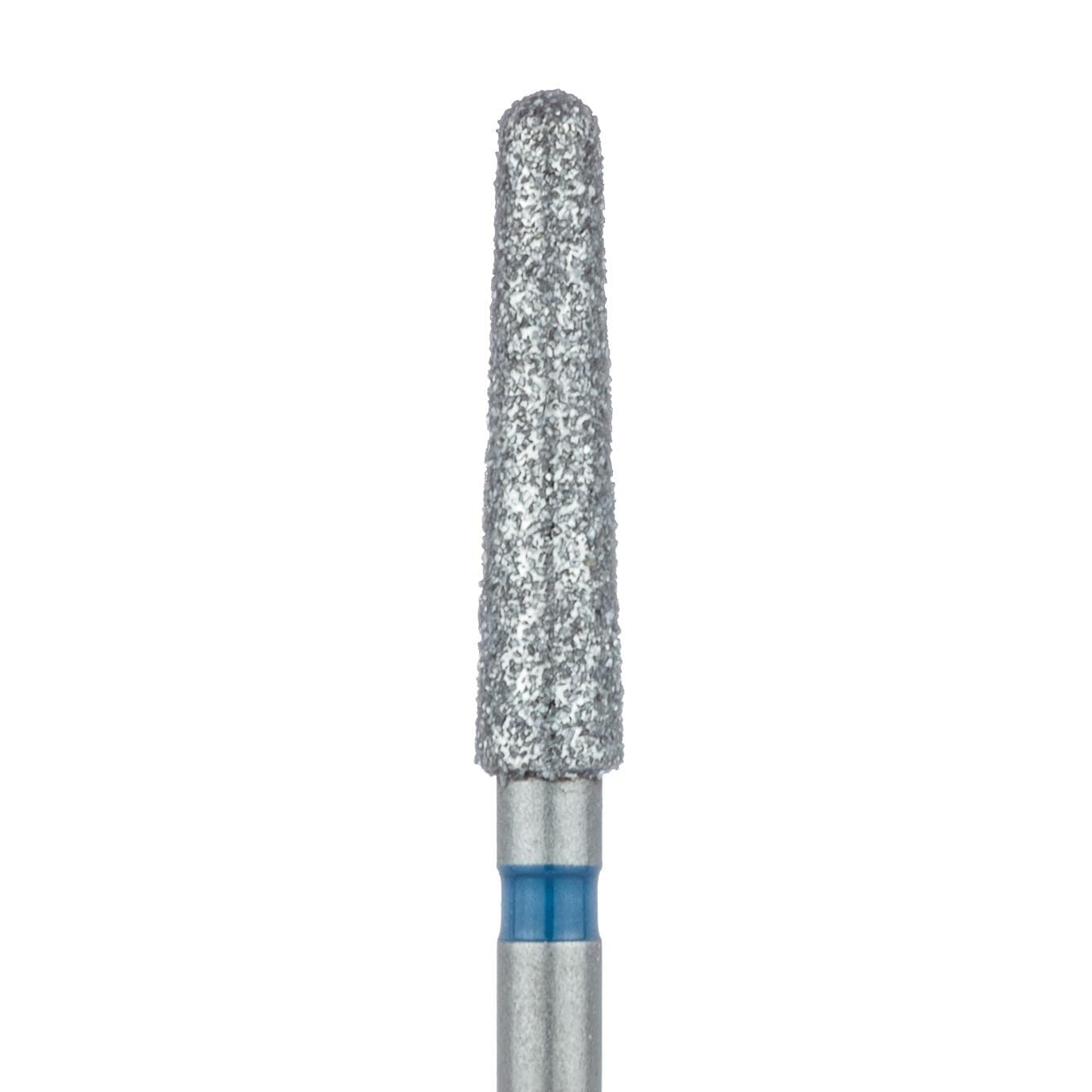 Meisinger 852-023-FG Diamond Bur, Medium Grit, Round End Taper (Chamfer), Friction Grip, 2.3 mm Head Diameter, 10 mm Head Length, Blue Ring, 5/Pkg - Diamond Instruments – FG, Medium, Blue, Cone, Round End - 852-023-FG, 2.3 mm Head Diameter, 10.0 mm Head Length, 5/Pkg - Image 1